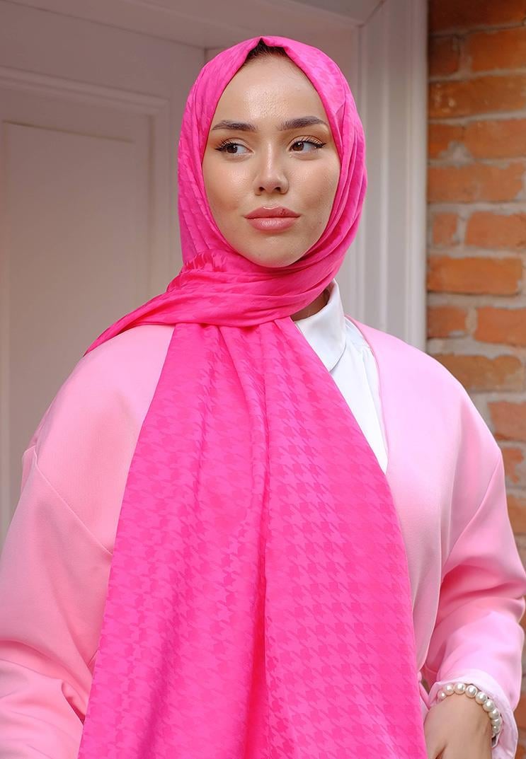 Kazayağı Jakar Şal Tatlı Pembe