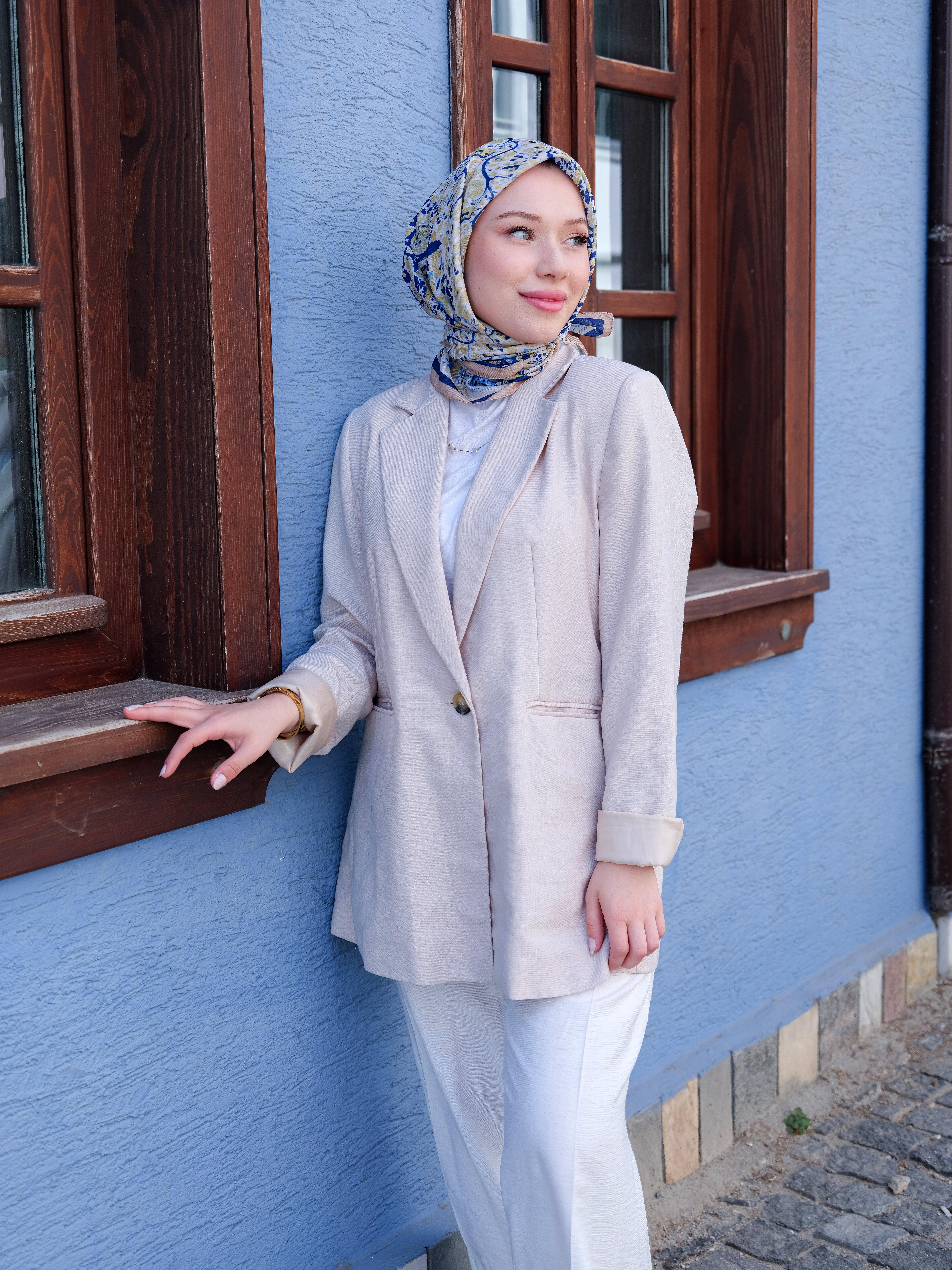 Olivia Desen Eşarp Limon