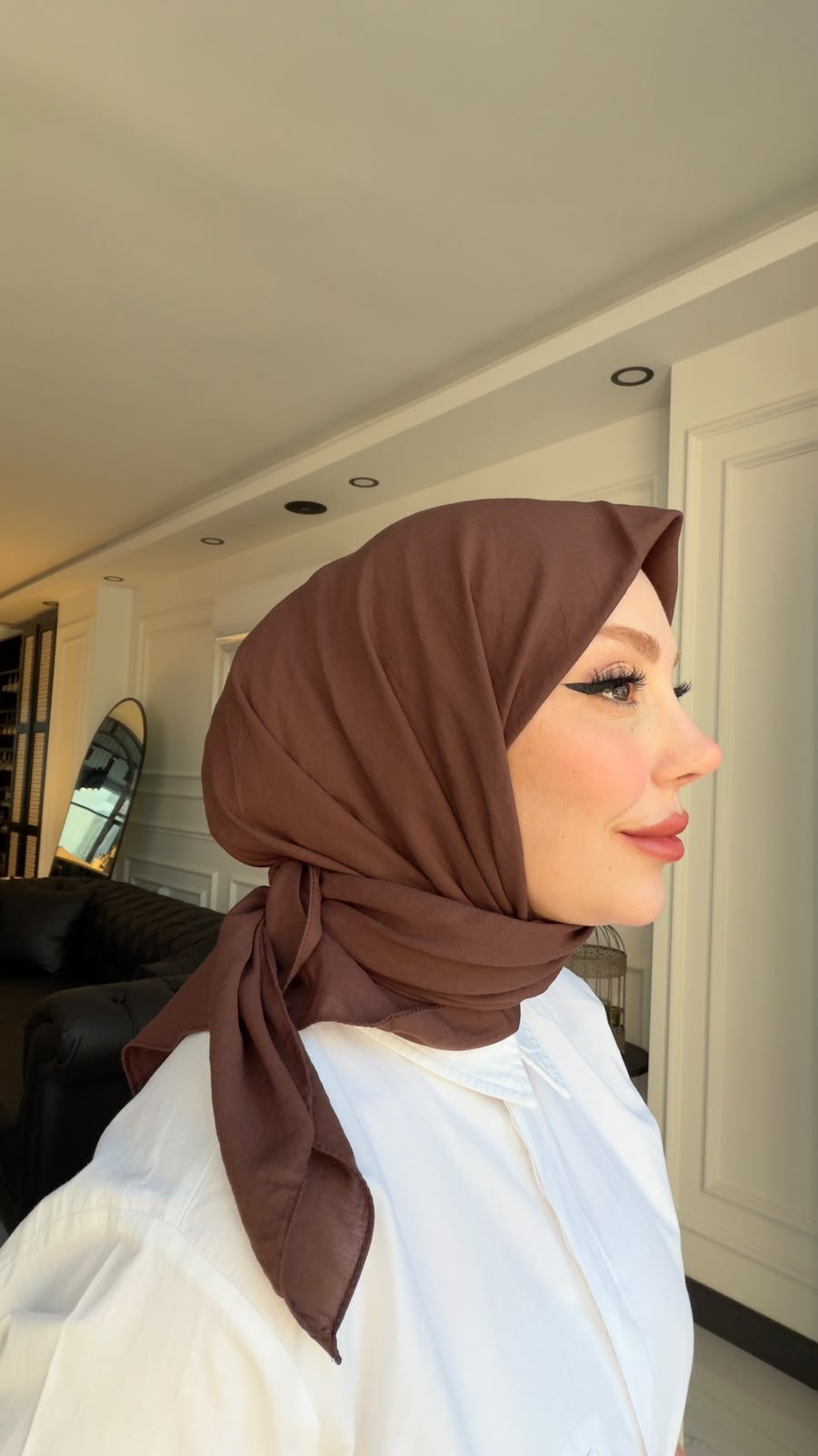 PURE AND SOFT EŞARP ACI KAHVE