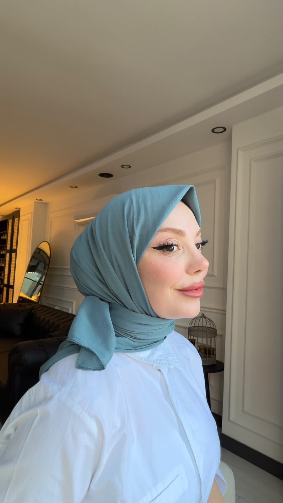 PURE AND SOFT EŞARP DUMAN MAVİSİ