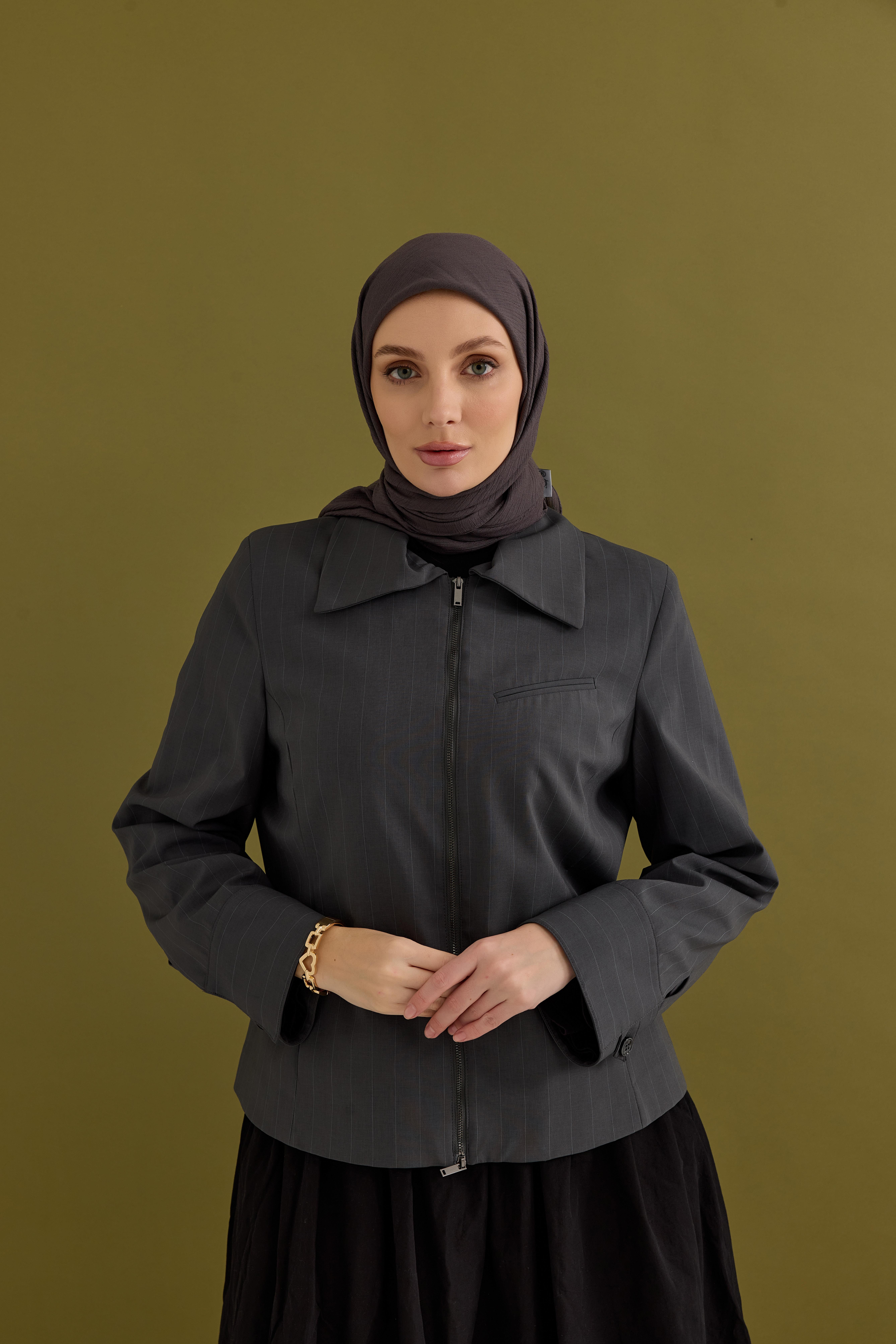 Soft Krinkıl Eşarp Antrasit