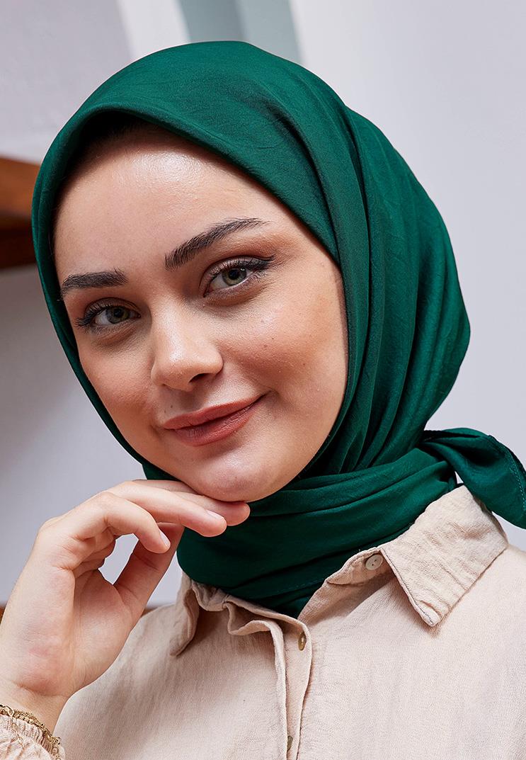 Vual Kraş Eşarp Zümrüt Yeşil