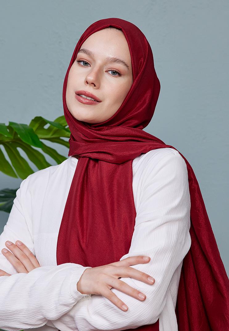 Vual Kraş Şal Bordo