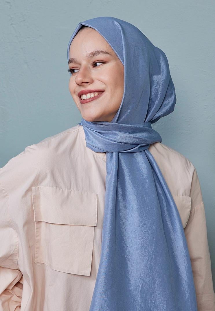 Vual Kraş Şal Gök Mavi