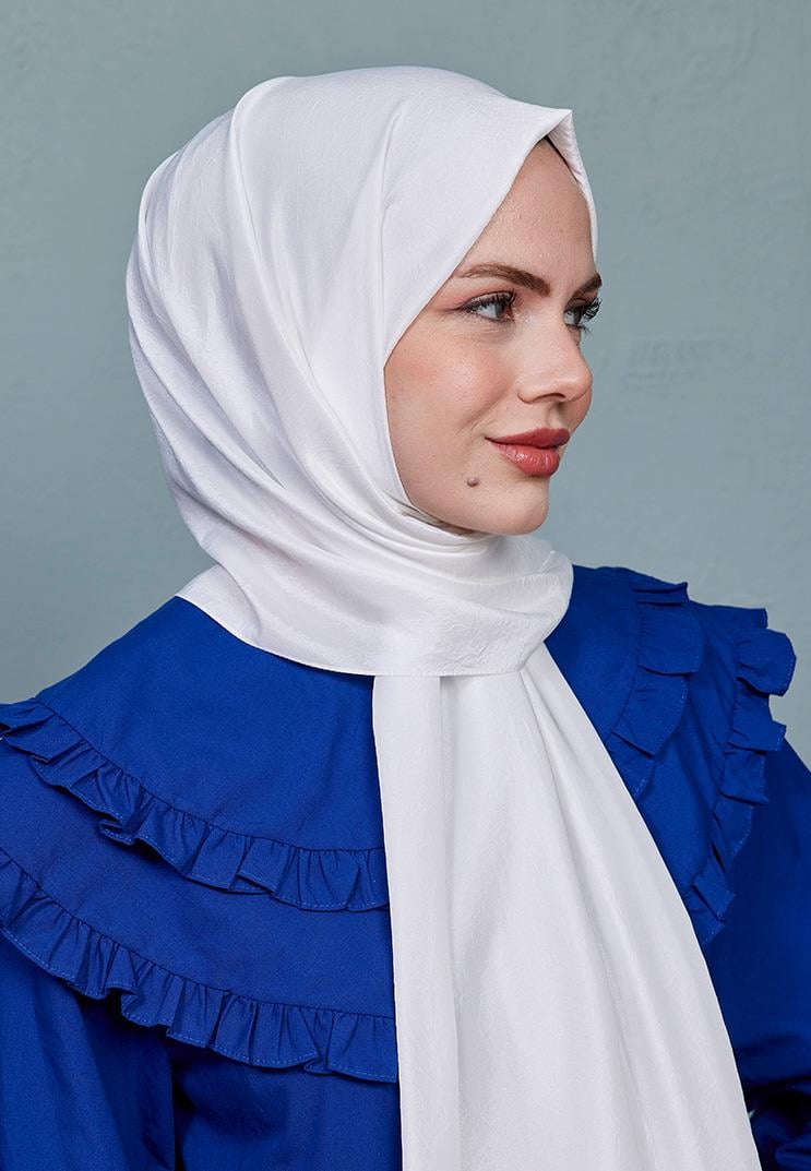 Vual Kraş Şal İnci Beyaz