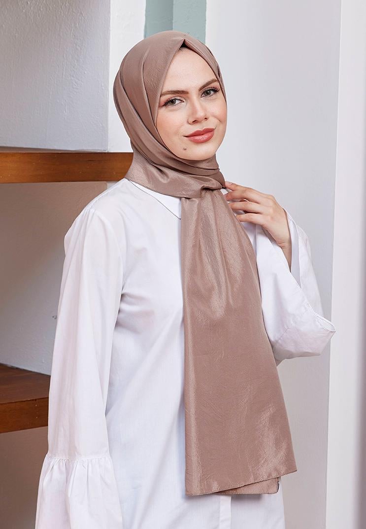 Vual Kraş Şal Kahve Safran