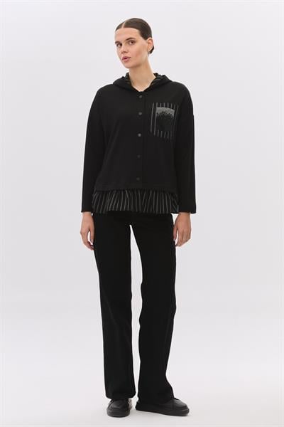 Kapüşonlu Bsn Taş Cepli Çıtçıtlı Hırka