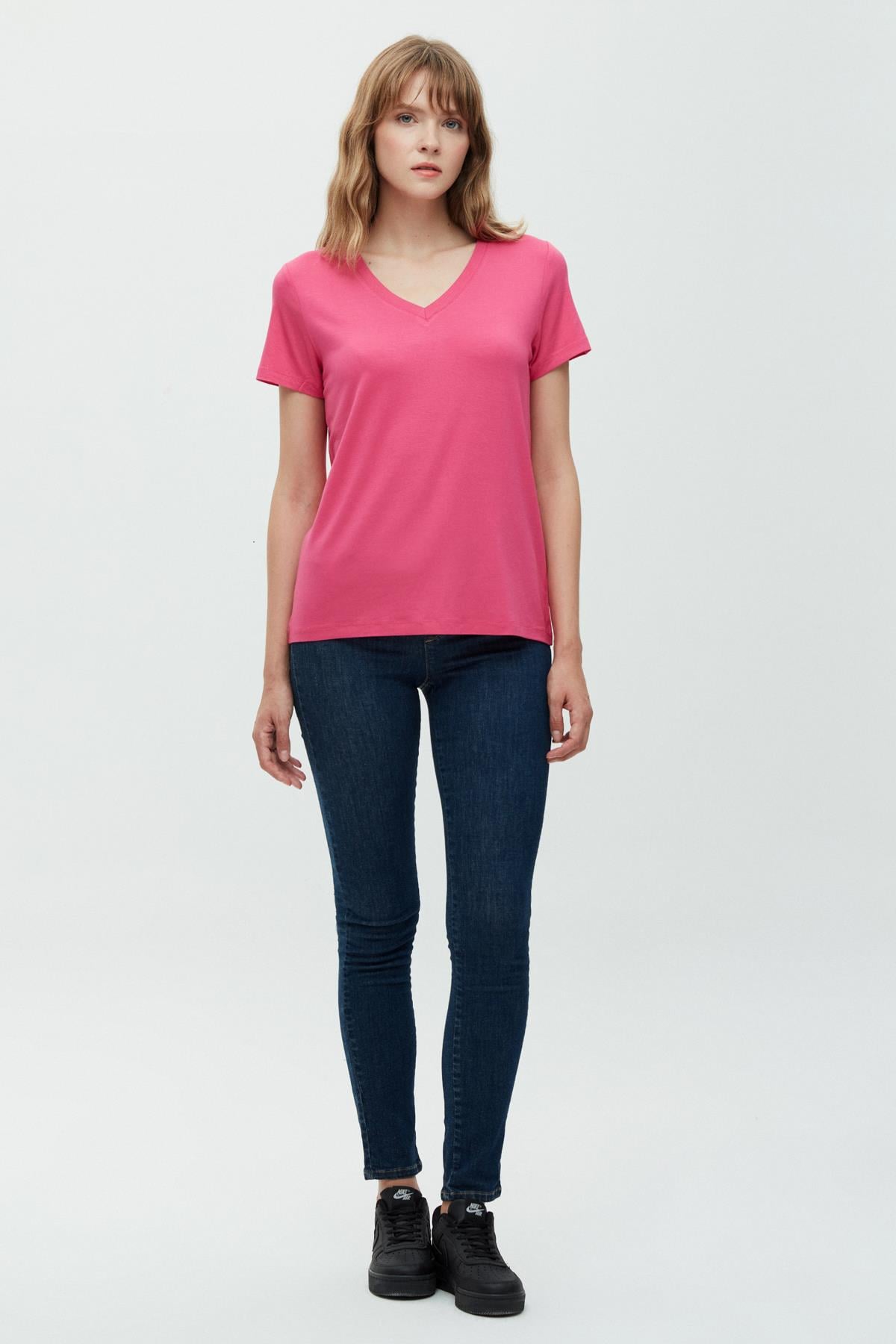 Viskon V Yaka T-Shirt