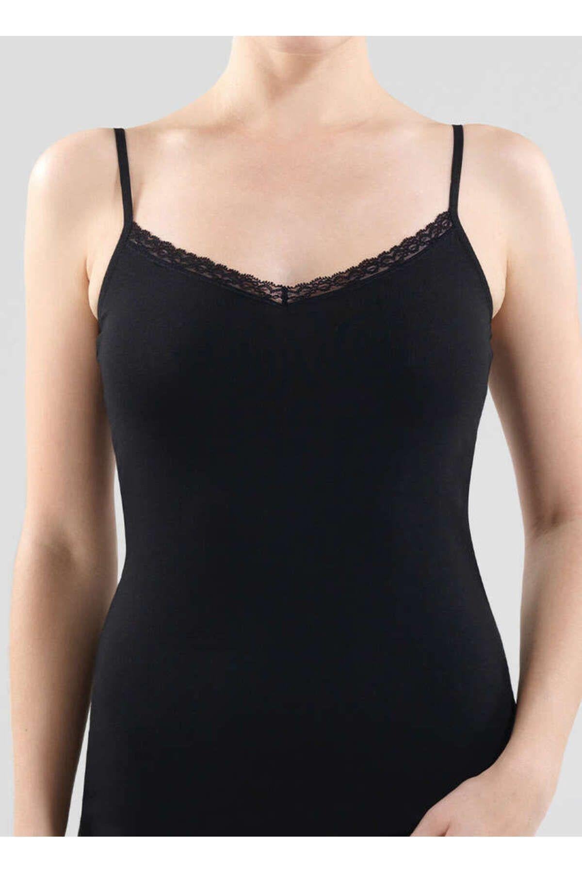 Blackspade Bayan Dantelli İp Askılı Atlet SİYAH ÇAMAŞIR BLACKSPADE