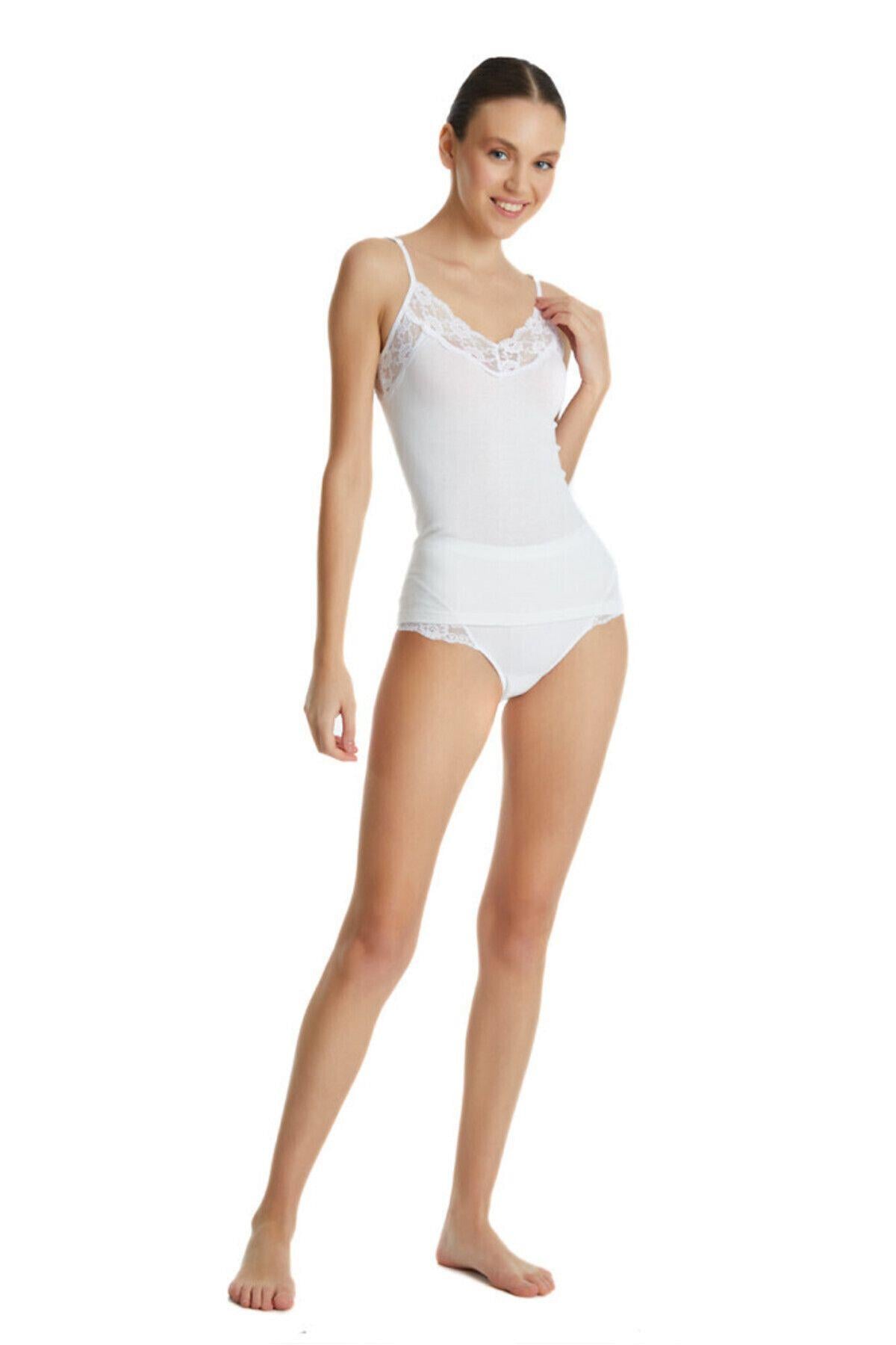 Blackspade Bayan Dantelli İp Askılı Atlet BEYAZ ÇAMAŞIR BLACKSPADE