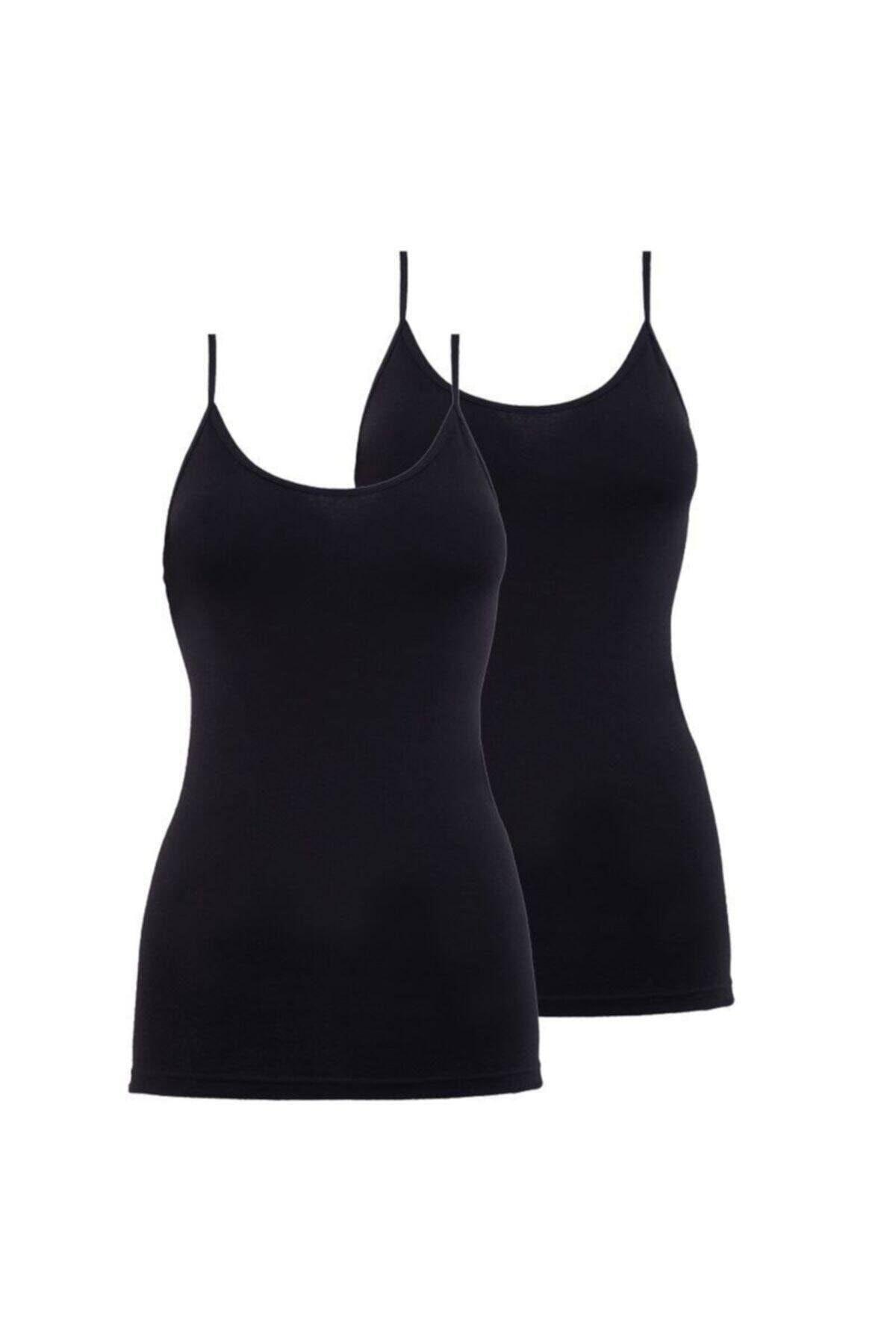 Blackspade Bayan Pamuklu  İp Askılı 2'li Atlet SİYAH ÇAMAŞIR BLACKSPADE