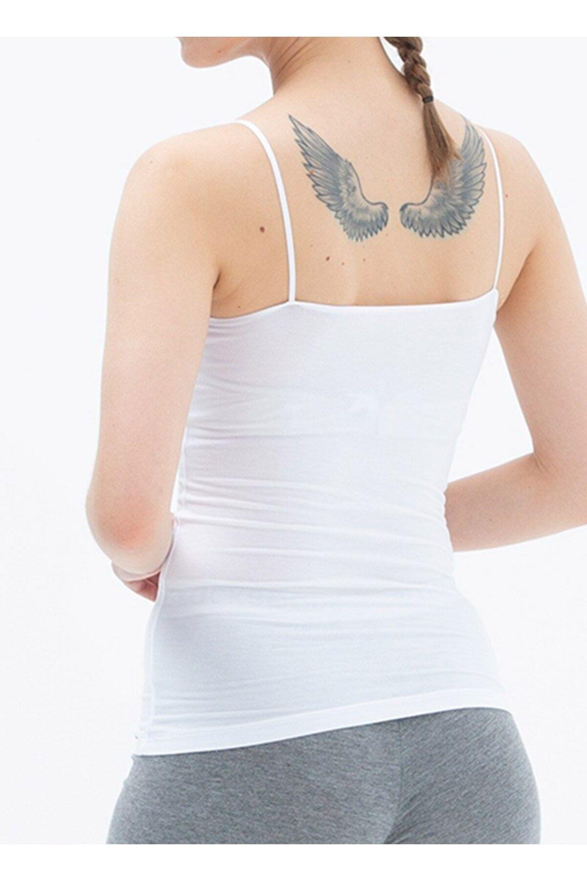 Blackspade Bayan Silver İp Askılı Düz Yaka Atlet BEYAZ ÇAMAŞIR BLACKSPADE