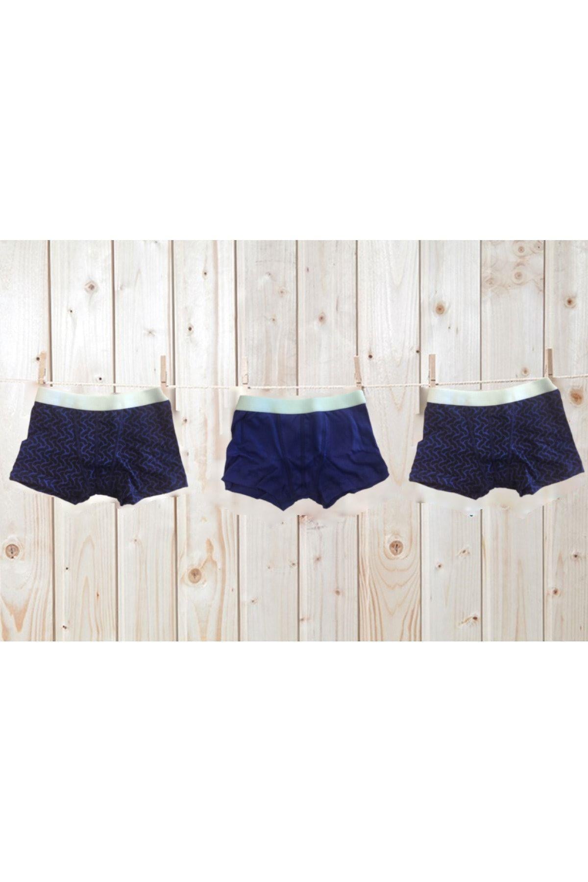 Blackspade Erkek  Çocuk Pamuklu 3'lü Boxer DESENLİ ÇAMAŞIR BLACKSPADE