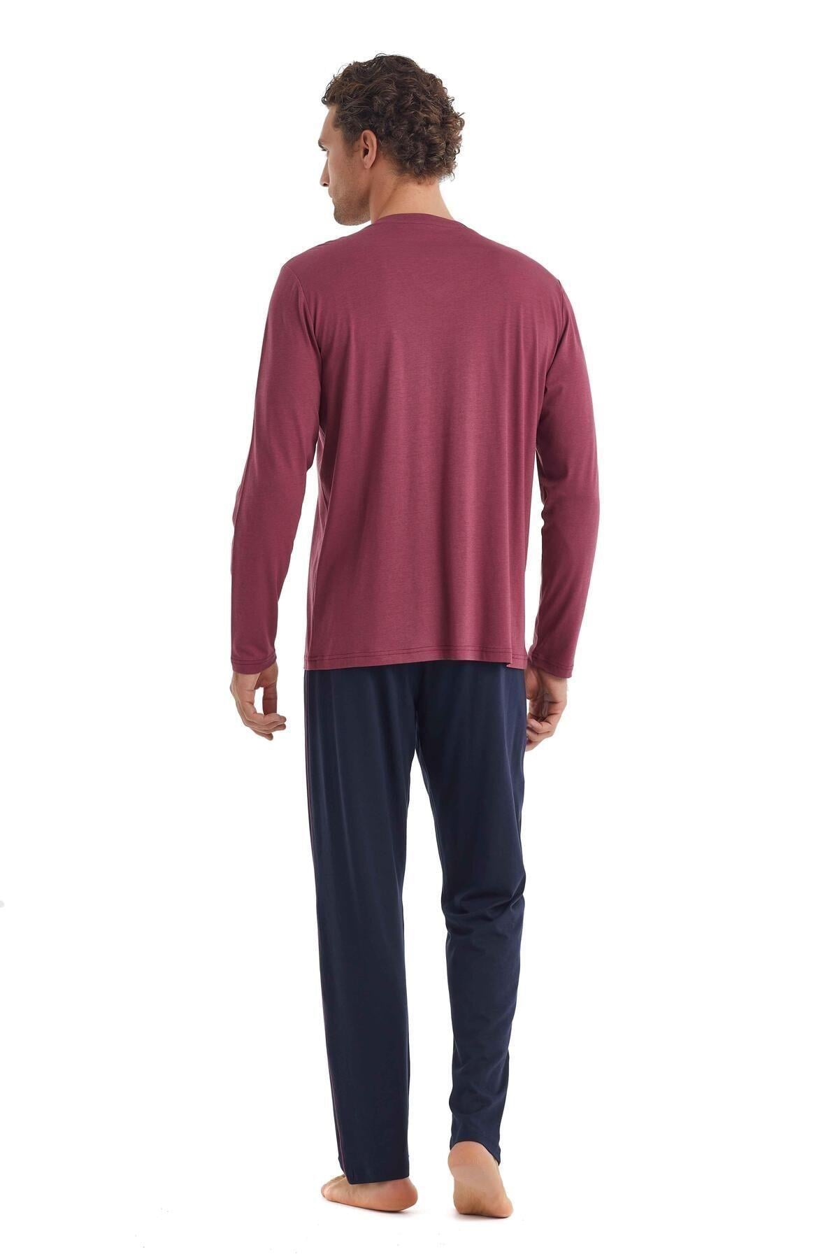 Blackspade Erkek Uzunkol Pijama Takım BORDO KONFEKSİYON BLACKSPADE