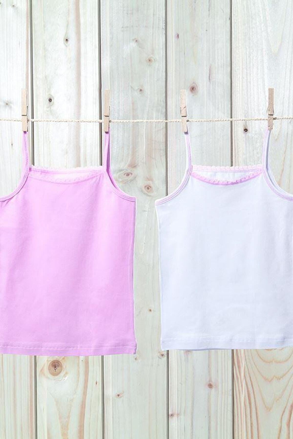 Blackspade Kız Çocuk Pamuklu 2'li Atlet BEYAZ ÇAMAŞIR BLACKSPADE