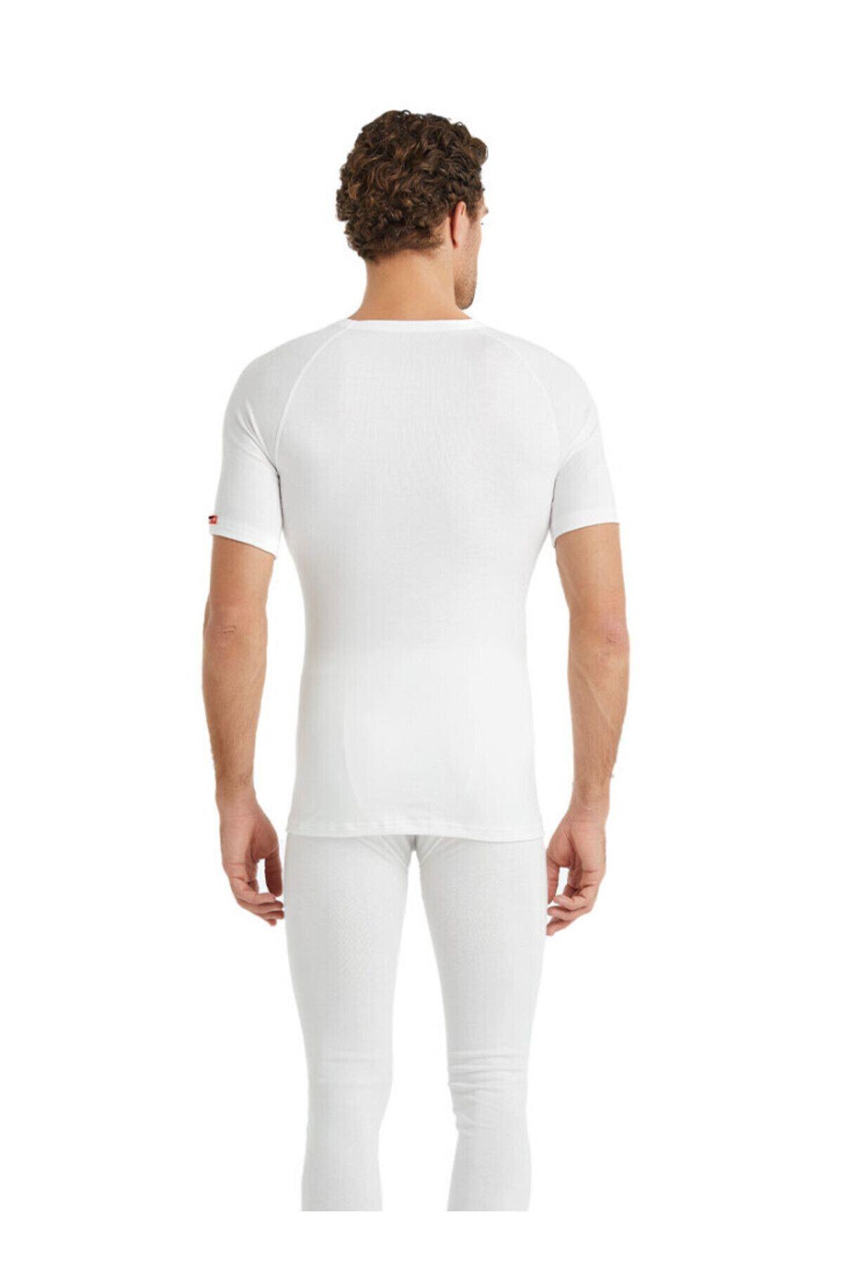 Blackspade Unisex 2.Seviye O Yaka Kısakol Termal Tişort BEYAZ TERMAL BLACKSPADE