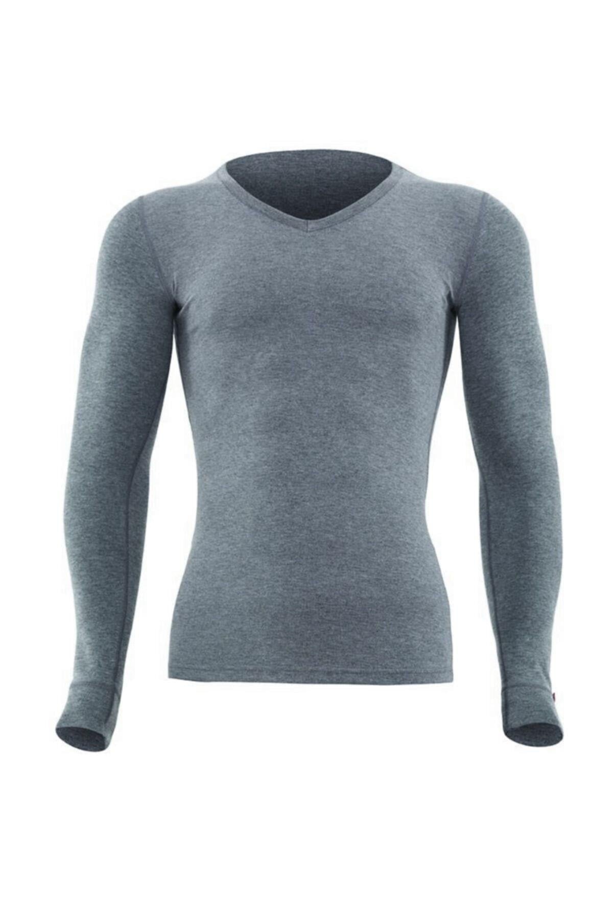 Blackspade Unisex 2. Seviye Uzunkol Termal Tişört GRİ MELANJ TERMAL BLACKSPADE