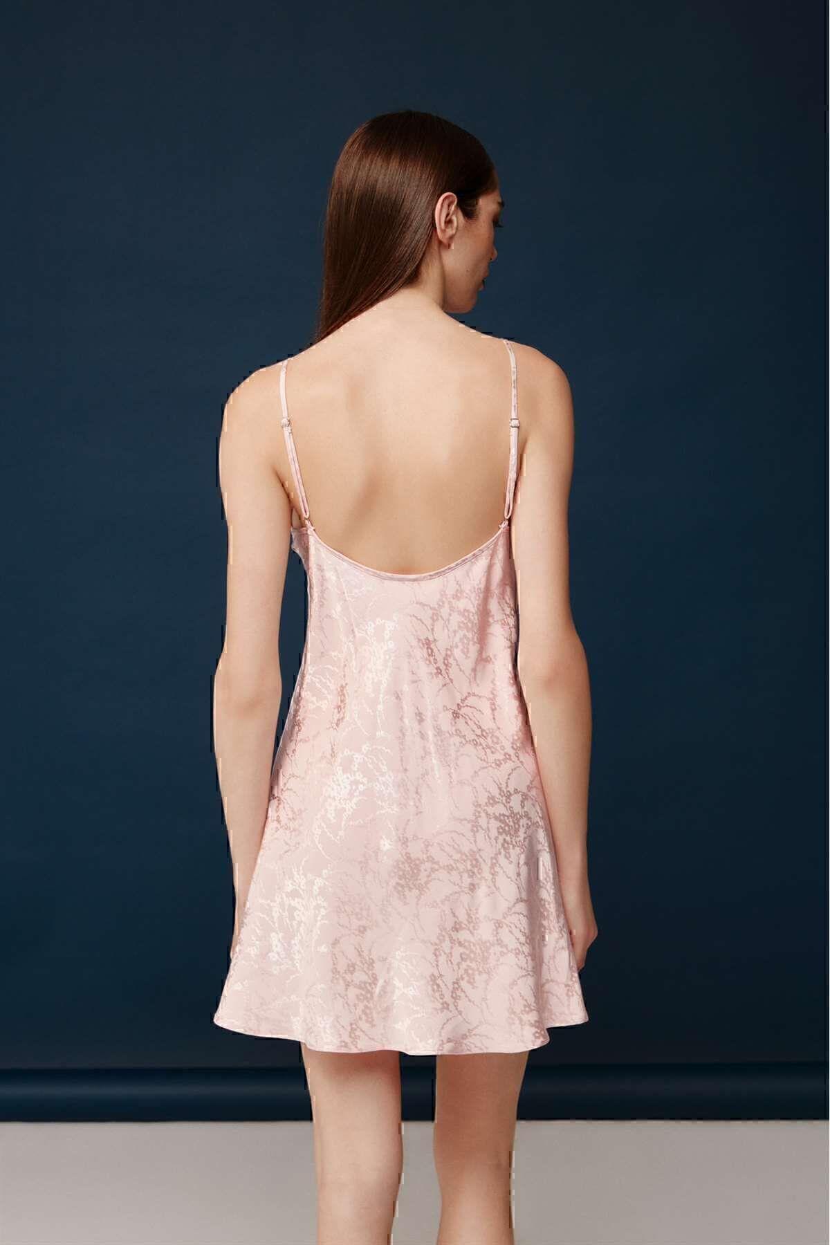 Bonnıe&Clyde Bayan Viskon Gecelik Sabahlık Takım PUDRA CEYİZ BONNİE&CLYDE