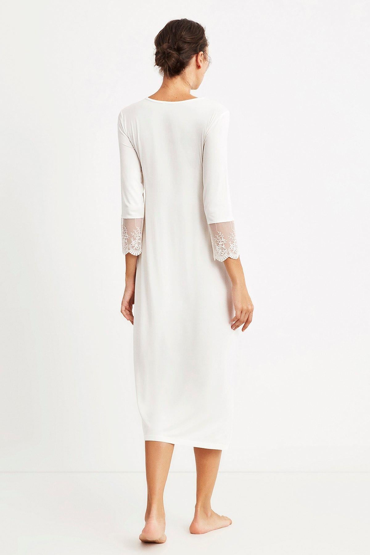 Catherien's Bayan Lohusa Dantelli Gecelik EKRU LOHUSA CATHERIENS