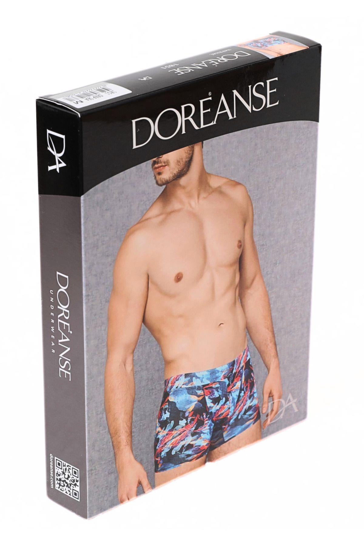 Doreanse Erkek Modal Çok Renkli Baskılı Boxer Desenli Erkek Boxer DOREANSE