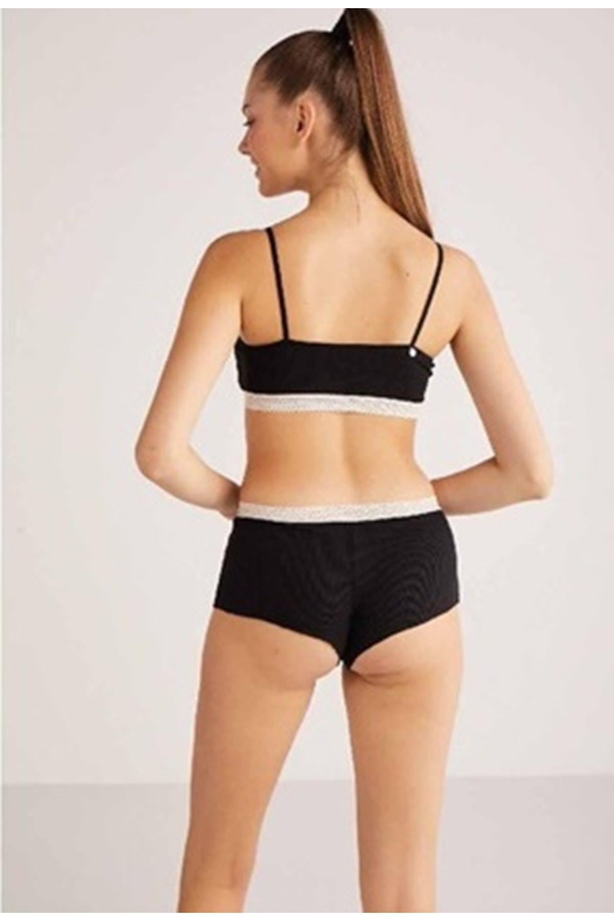 Kom Bayan Penny Büstiyer SİYAH ÇAMAŞIR KOM