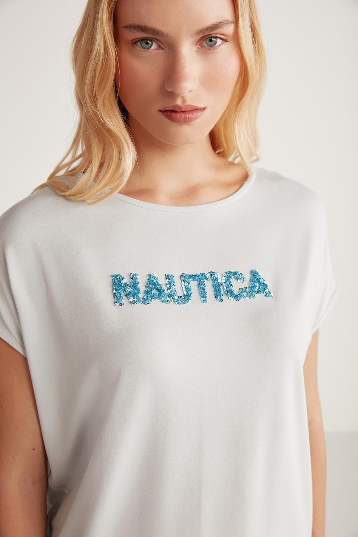 Nautica Bayan Kısakol Pijama Takım GRİ KONFEKSİYON NAUTICA
