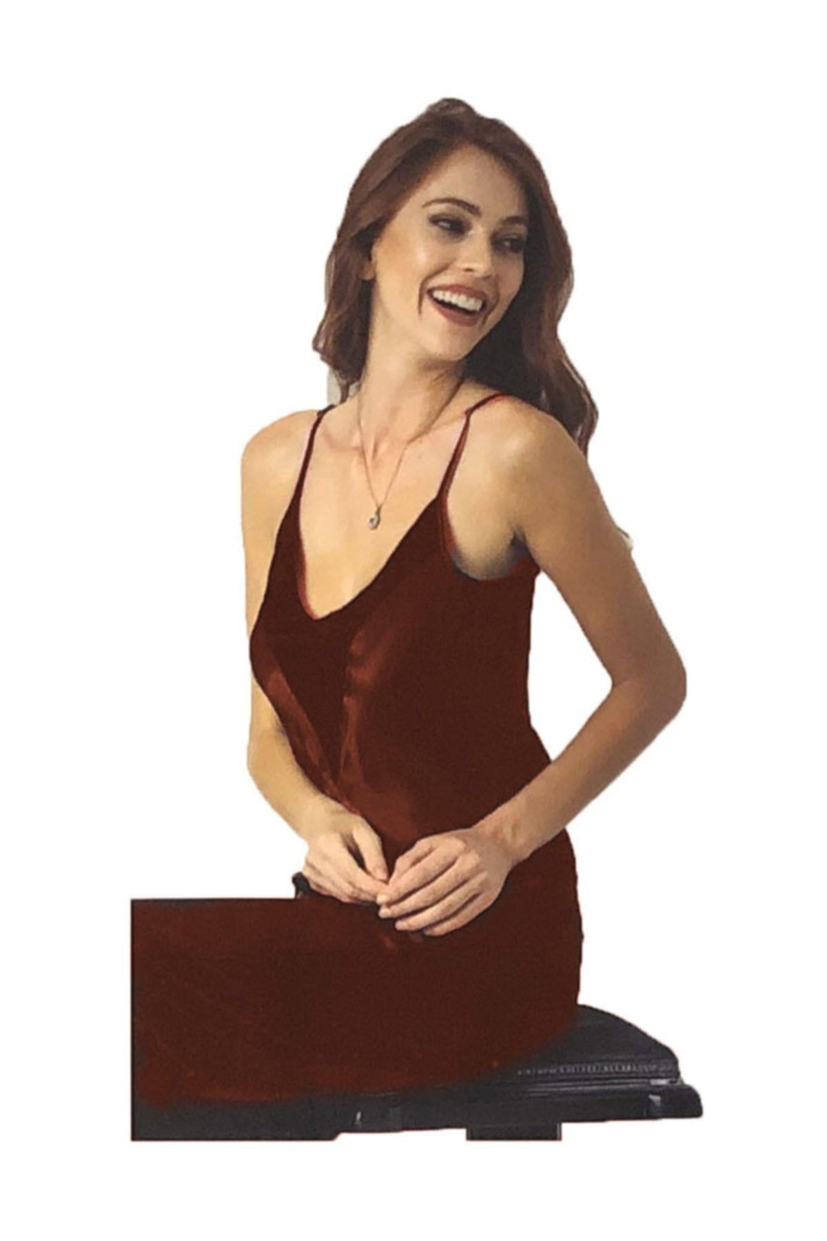 Pierre Cardin Bayan 3'lü Kadife Saten  Pijama Takımı BORDO CEYİZ PİERRE CARDİN