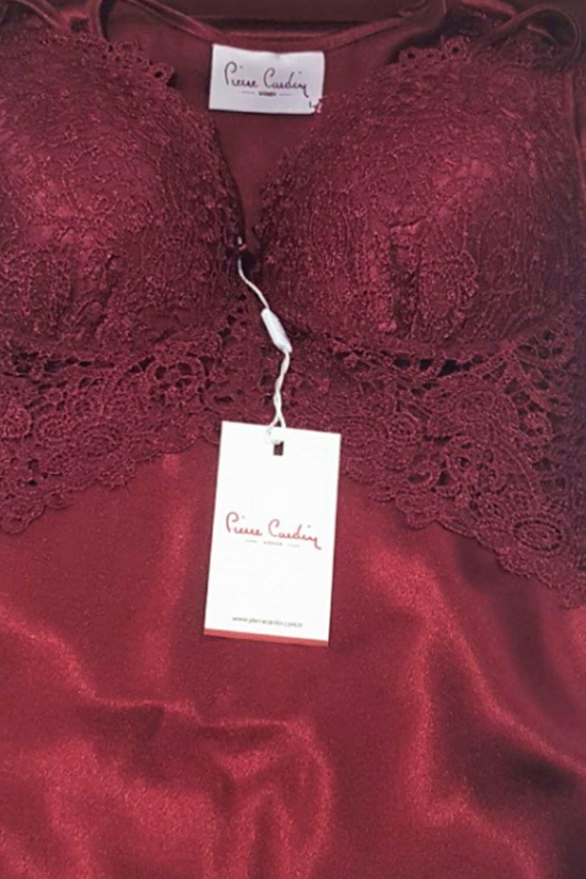 Pierre Cardin Bayan 6'lı Saten Takım BORDO CEYİZ PİERRE CARDİN