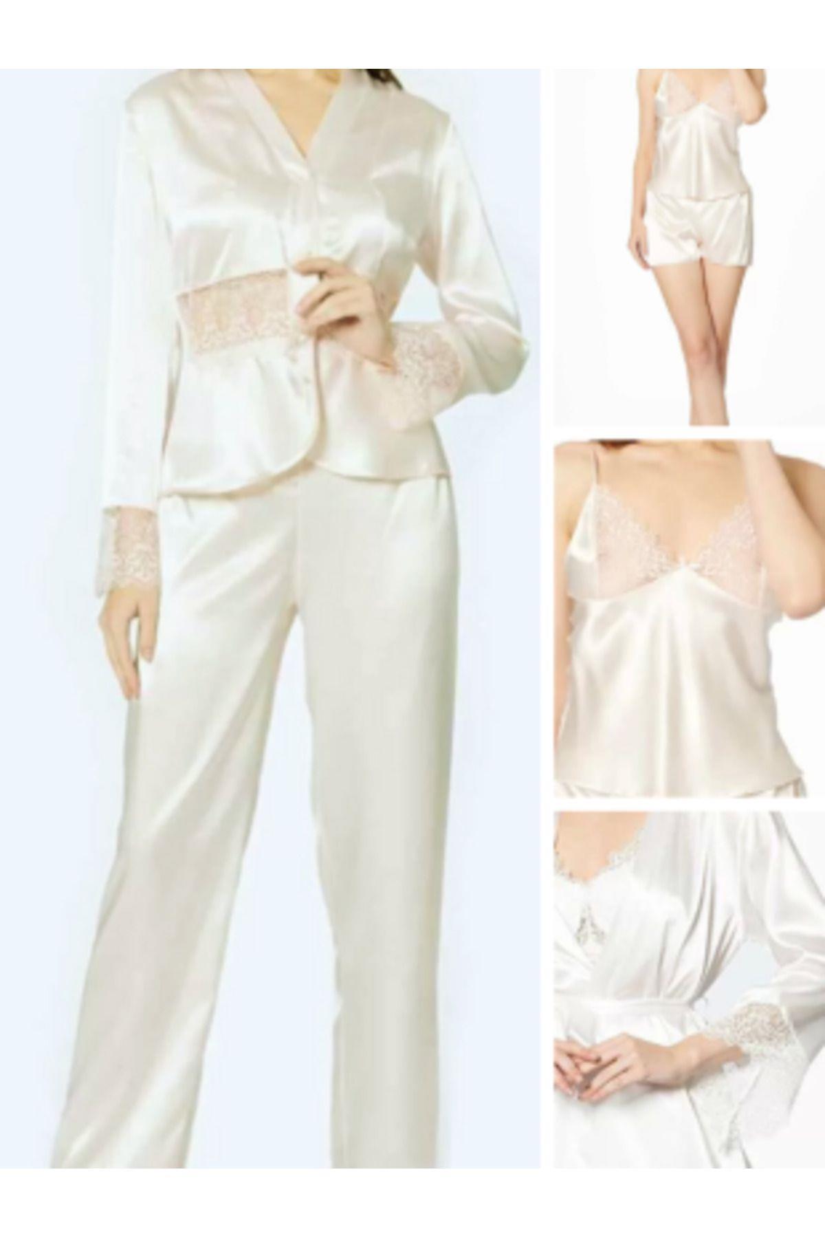 Pierre Cardin Bayan 6'lı Saten Takım EKRU CEYİZ PİERRE CARDİN
