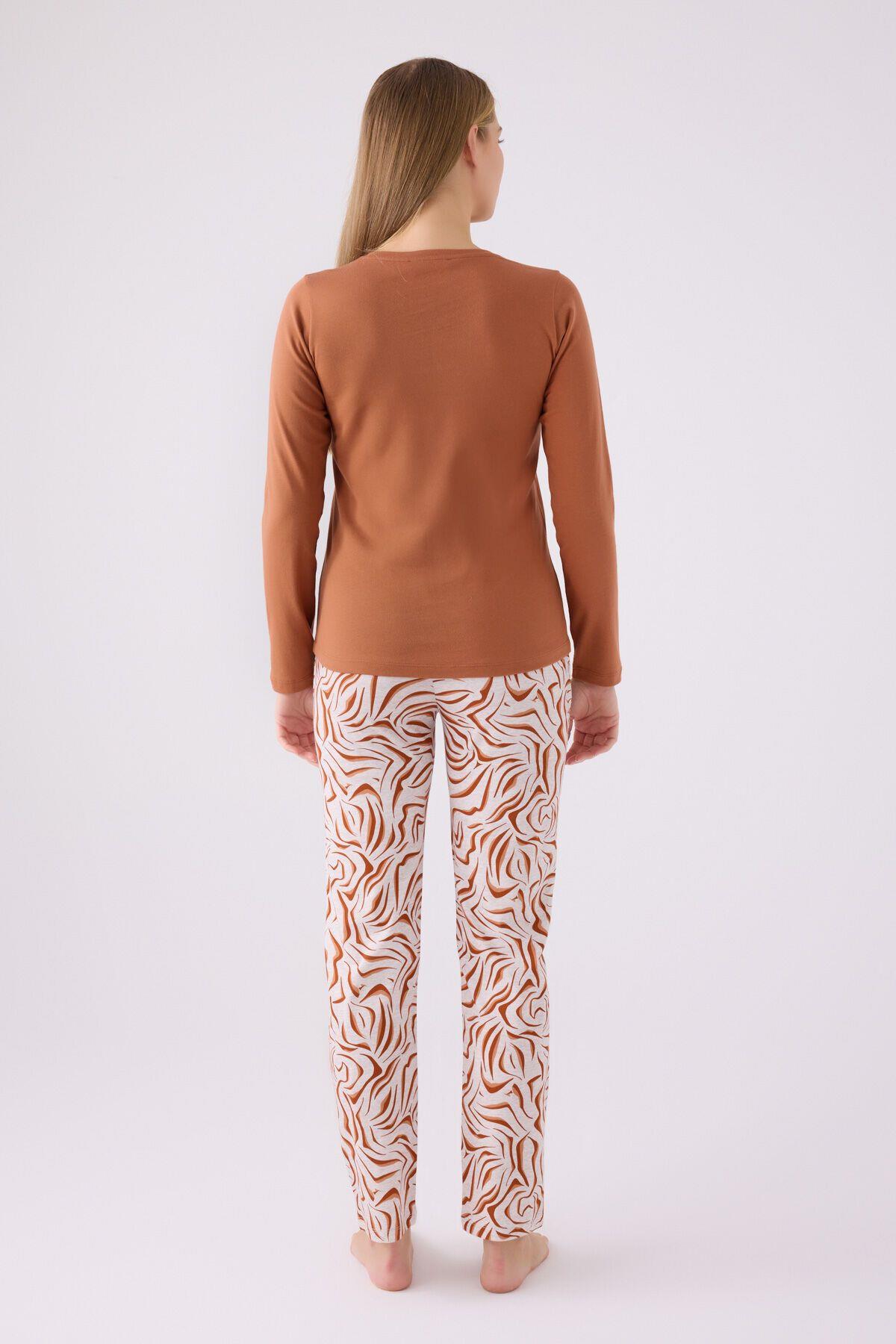 Pierre Cardin Bayan Büyük Beden Pijama Takım AÇIK KAHVE KONFEKSİYON PİERRE CARDİN