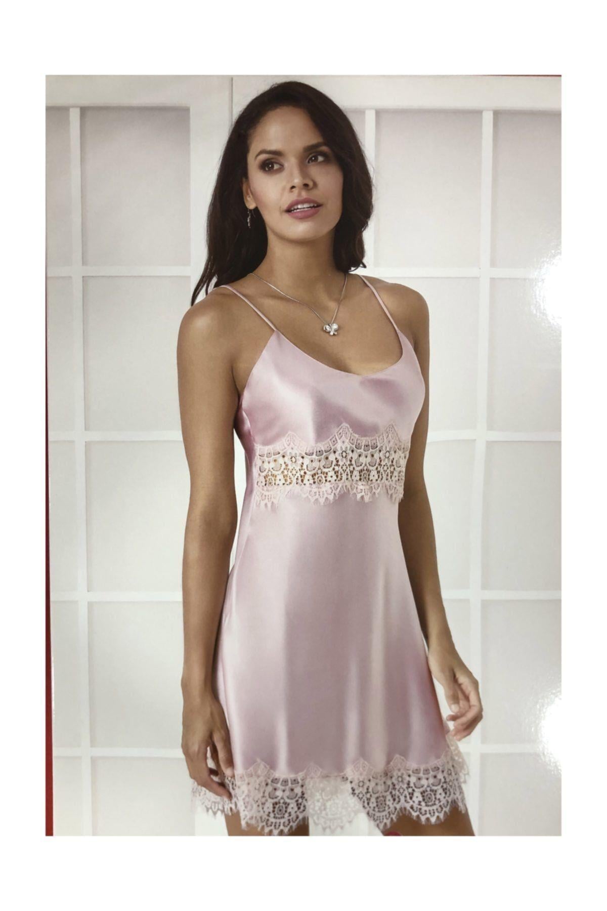 Pierre Cardin Bayan Saten Gecelik PUDRA CEYİZ PİERRE CARDİN