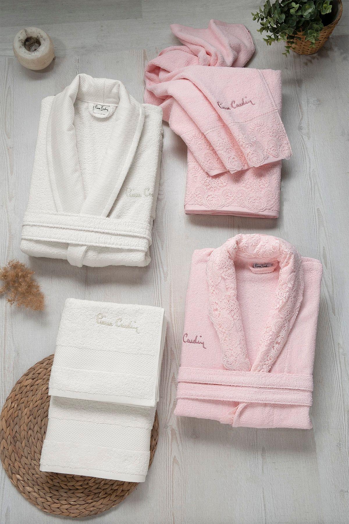 Pierre Cardin Çeyiz  Bornoz Takım PUDRA-KREM CEYİZ PİERRE CARDİN