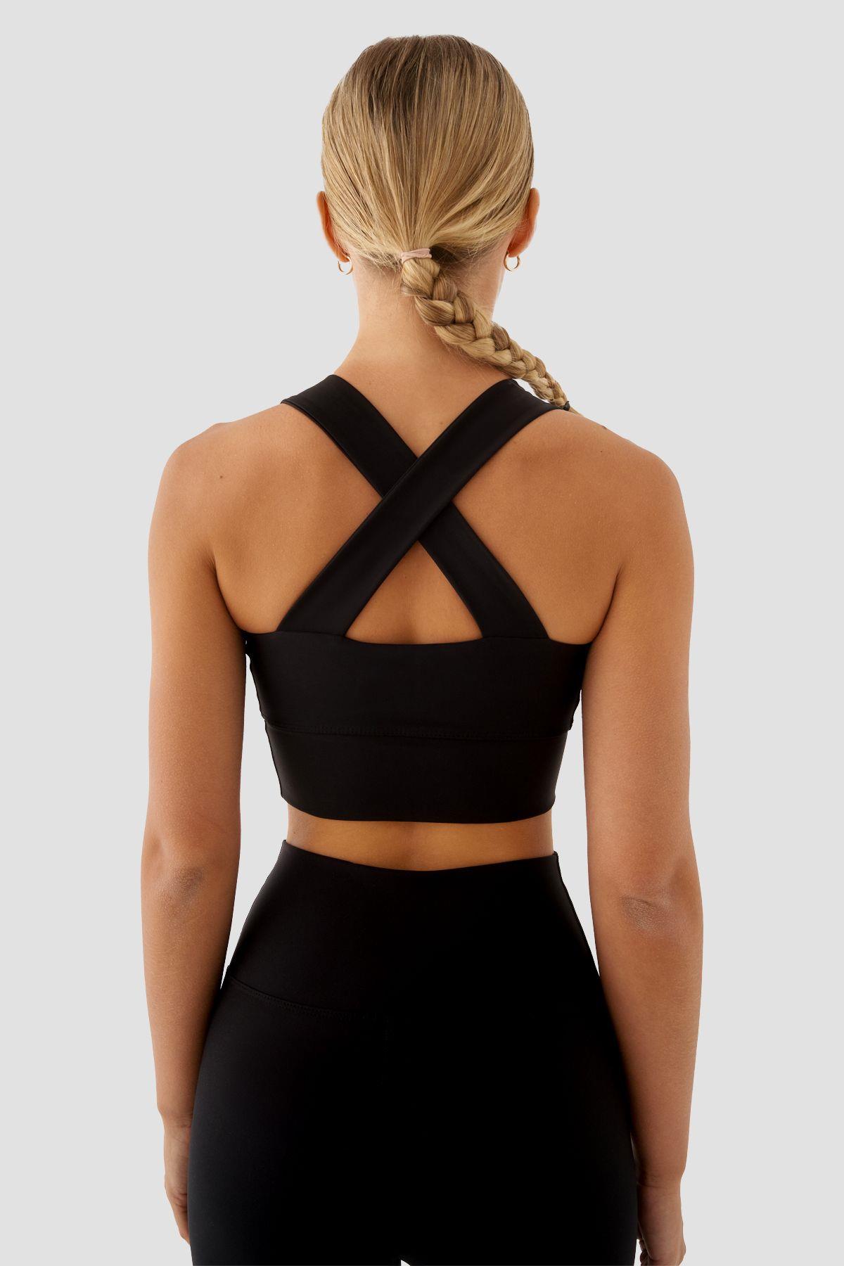 Superstacy Bayan Likralı Crop SİYAH KONFEKSİYON SUPERSTACY