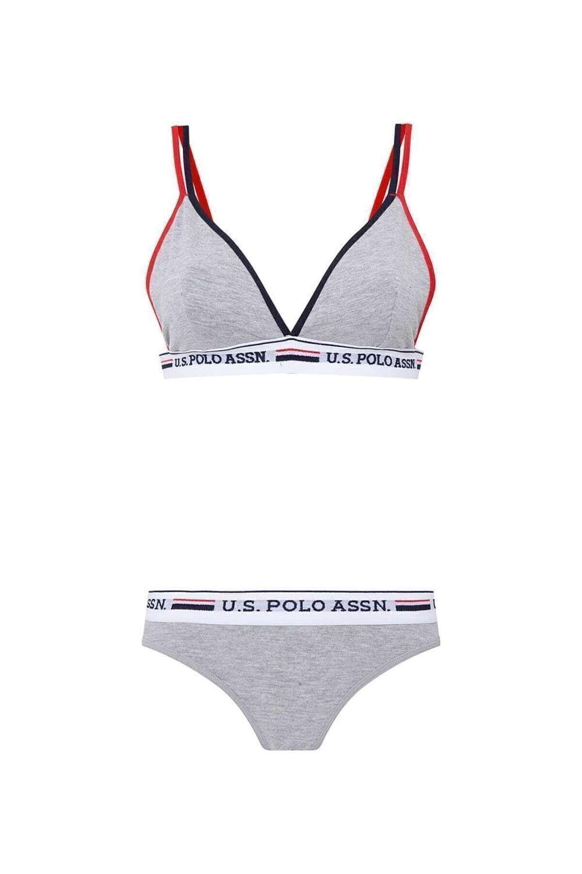 U.S.Polo Bayan Büstiyer Slip Takım GRİ MELANJ ÇAMAŞIR U.S. Polo Assn