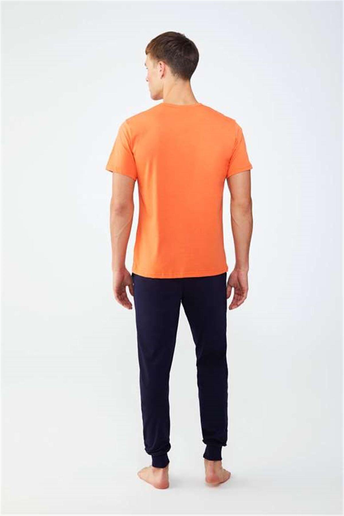 U.S.Polo Erkek Pijama Takım TURUNCU KONFEKSİYON U.S. Polo Assn