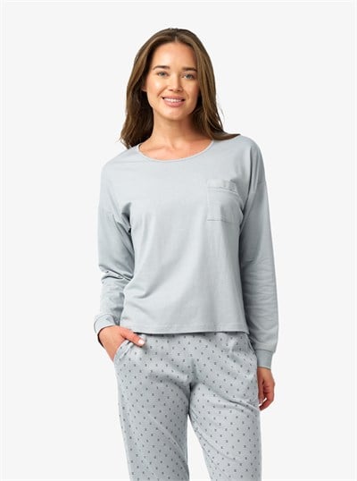 Blackspade Bayan Uzun Kol Pijama Takım MAVİ KONFEKSİYON BLACKSPADE
