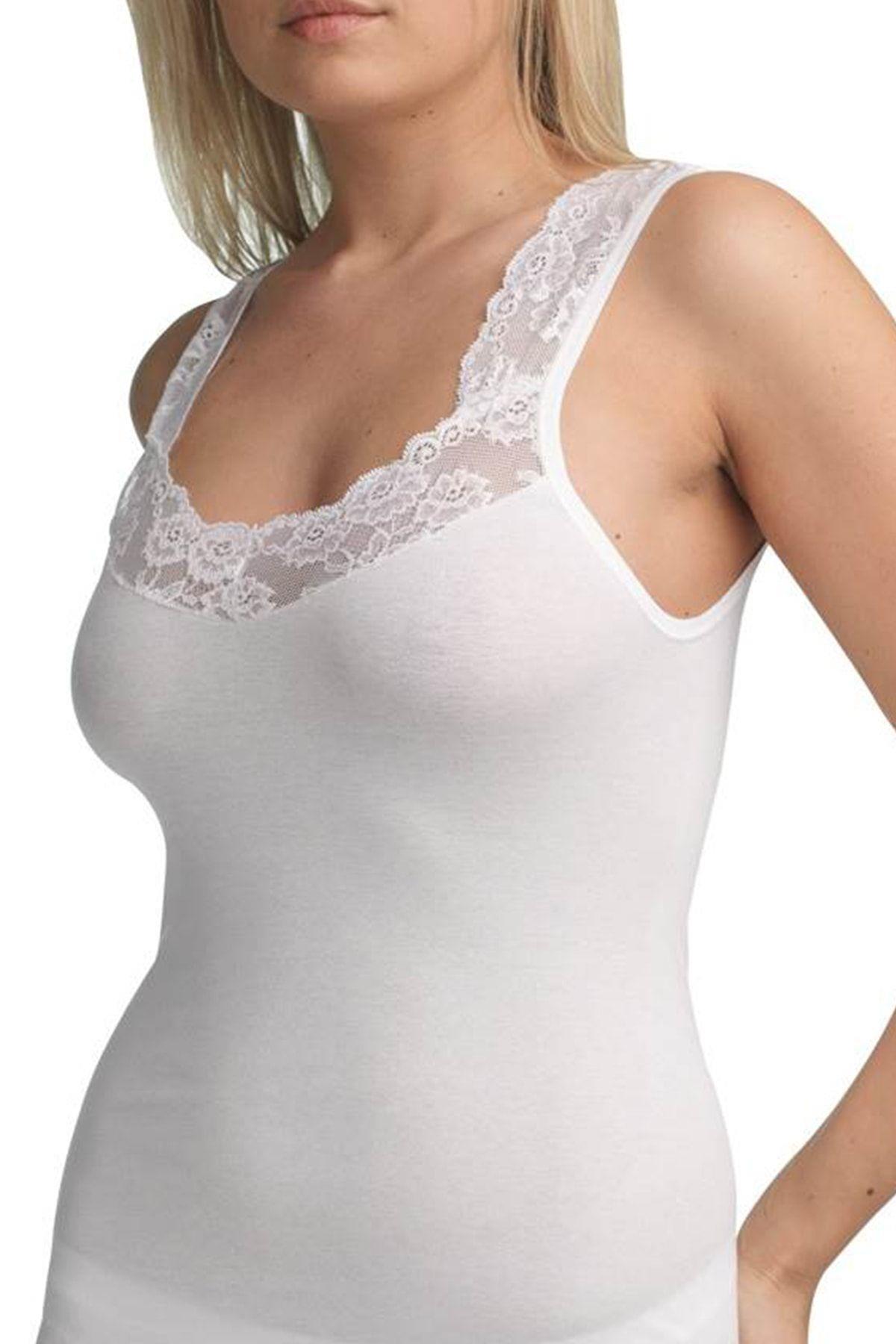 Blackspade Bayan Dantelli Kalın Askılı Atlet BEYAZ ÇAMAŞIR BLACKSPADE