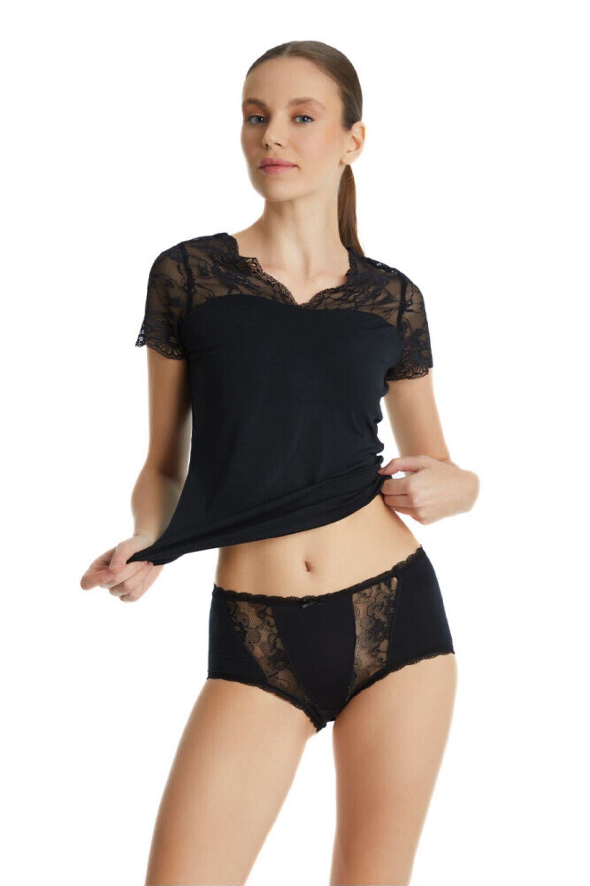 Blackspade Bayan Dantelli Külot SİYAH ÇAMAŞIR BLACKSPADE