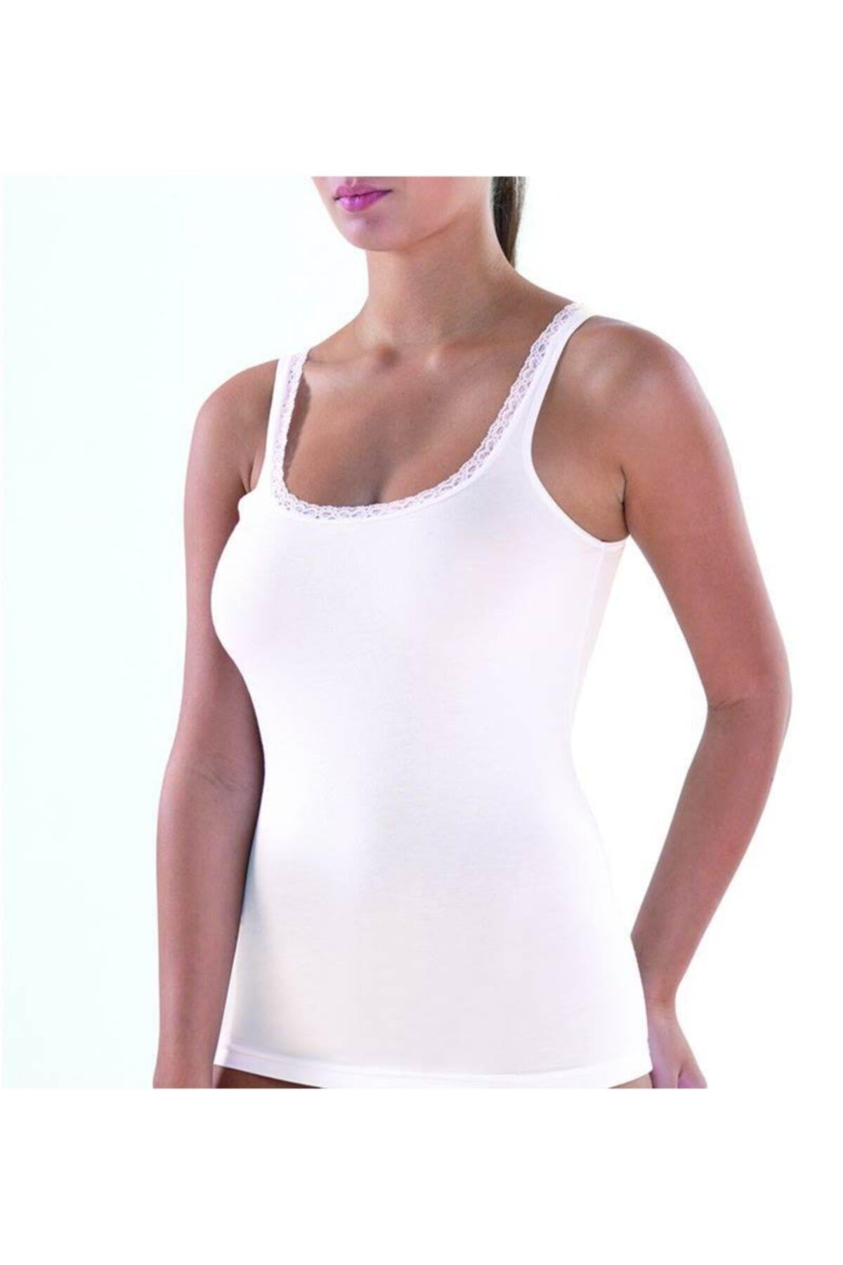 Blackspade Bayan Dantelli Orta Askılı Atlet KREM ÇAMAŞIR BLACKSPADE