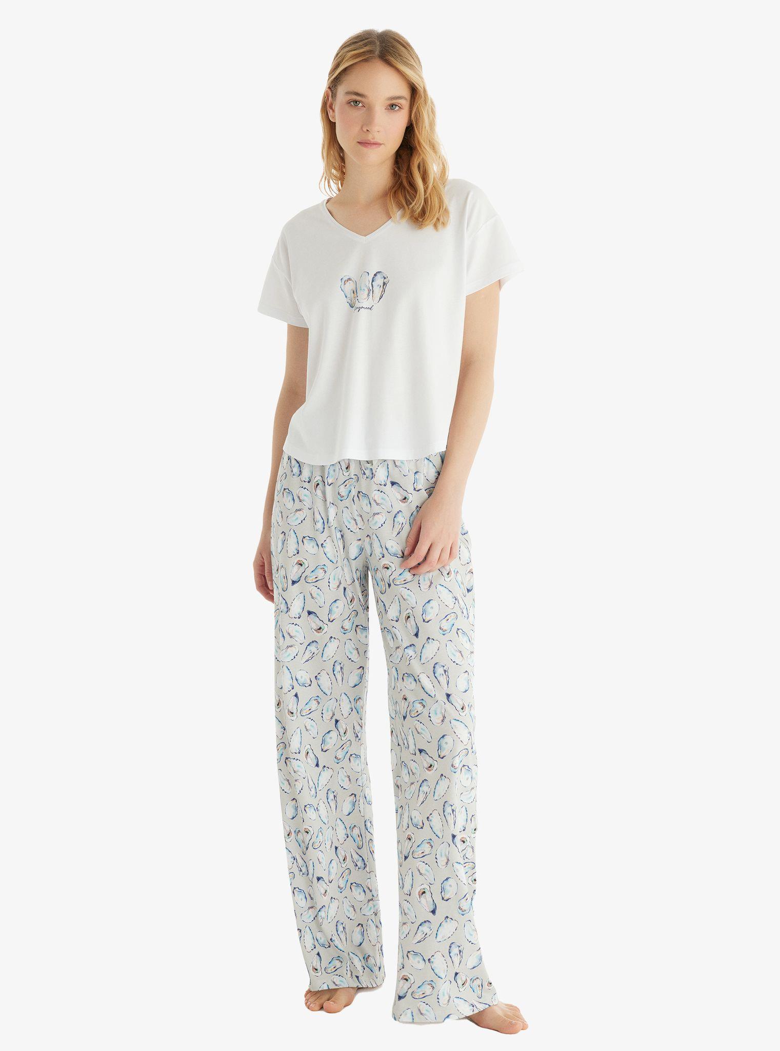 Blackspade Bayan Kısa Kol Pijama Takım BEYAZ Kadın Pijama Takımı BLACKSPADE