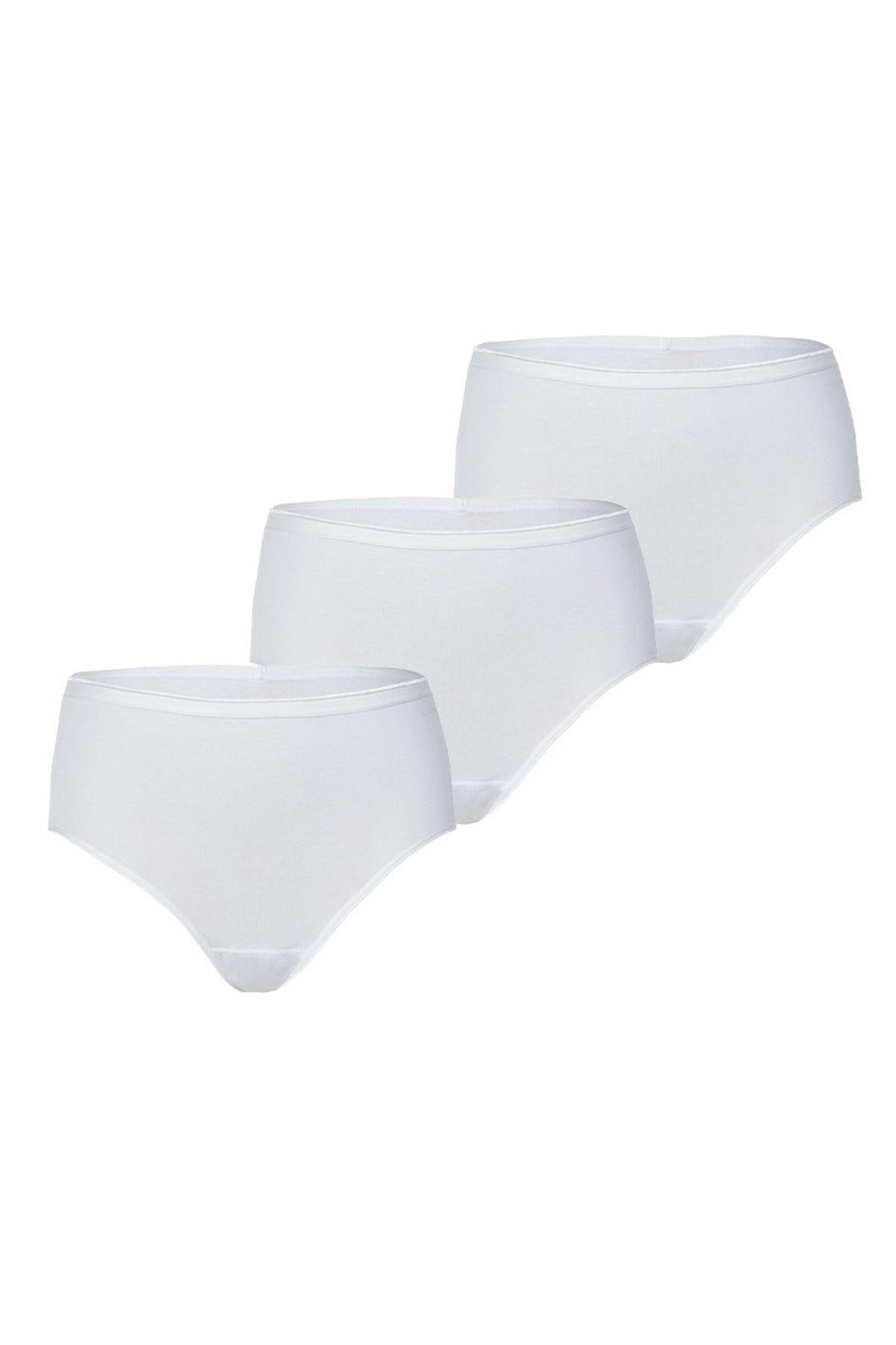 Blackspade Bayan Pamuklu Yüksek Bel 3'Lü Külot BEYAZ ÇAMAŞIR BLACKSPADE