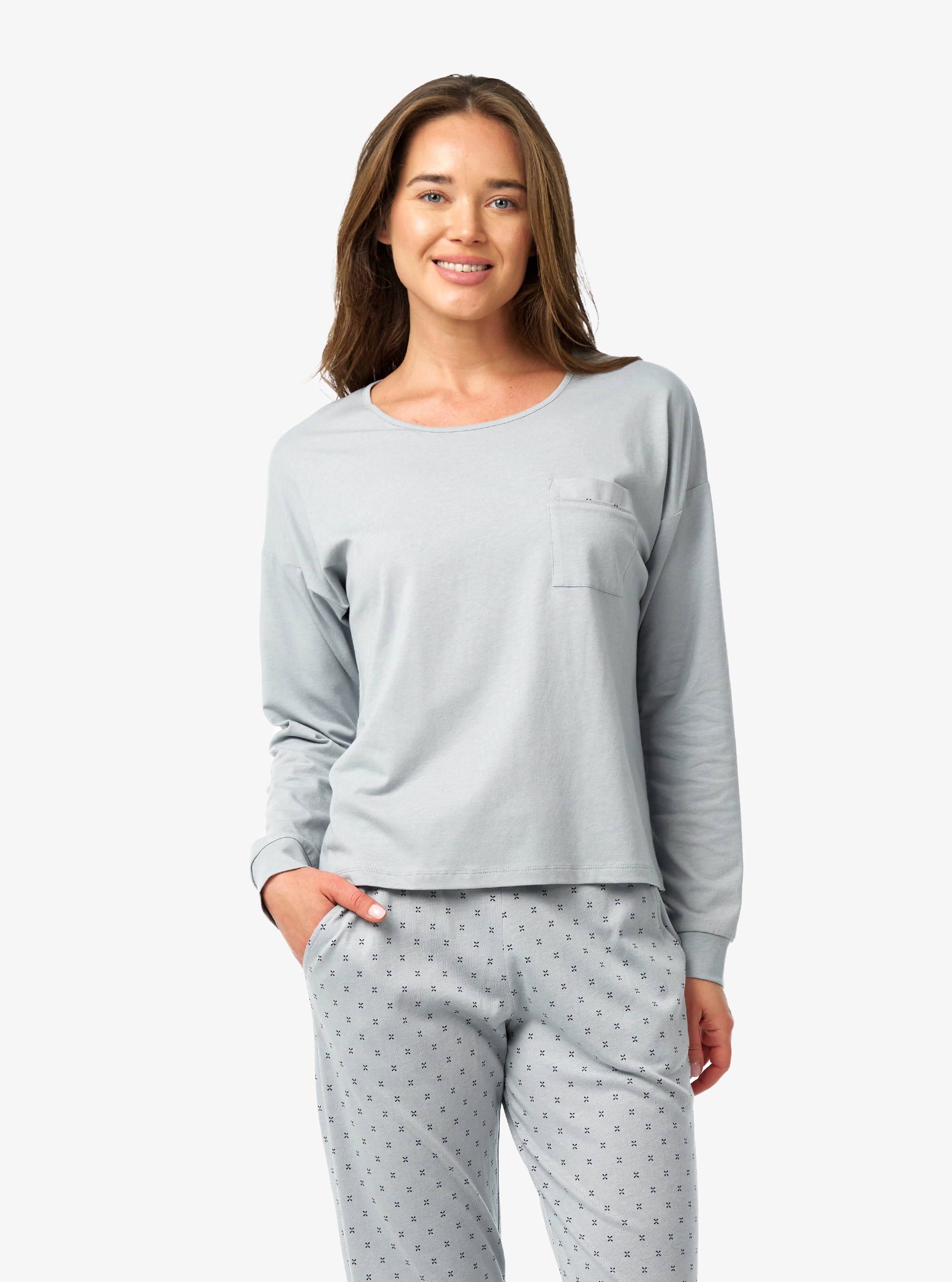 Blackspade Bayan Uzun Kol Pijama Takım MAVİ KONFEKSİYON BLACKSPADE