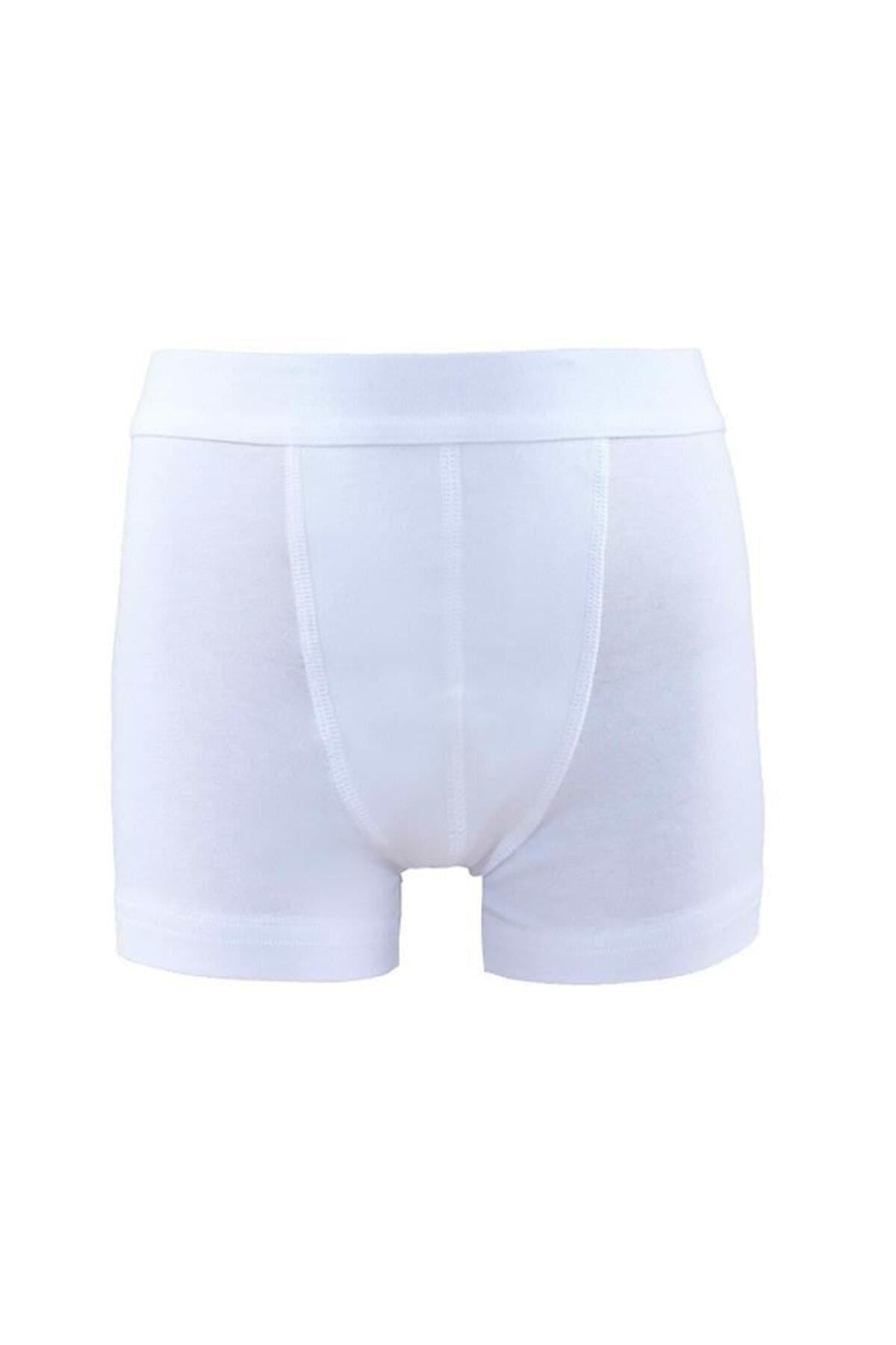 Blackspade Erkek  Çocuk Pamuklu 3'lü Boxer BEYAZ ÇAMAŞIR BLACKSPADE