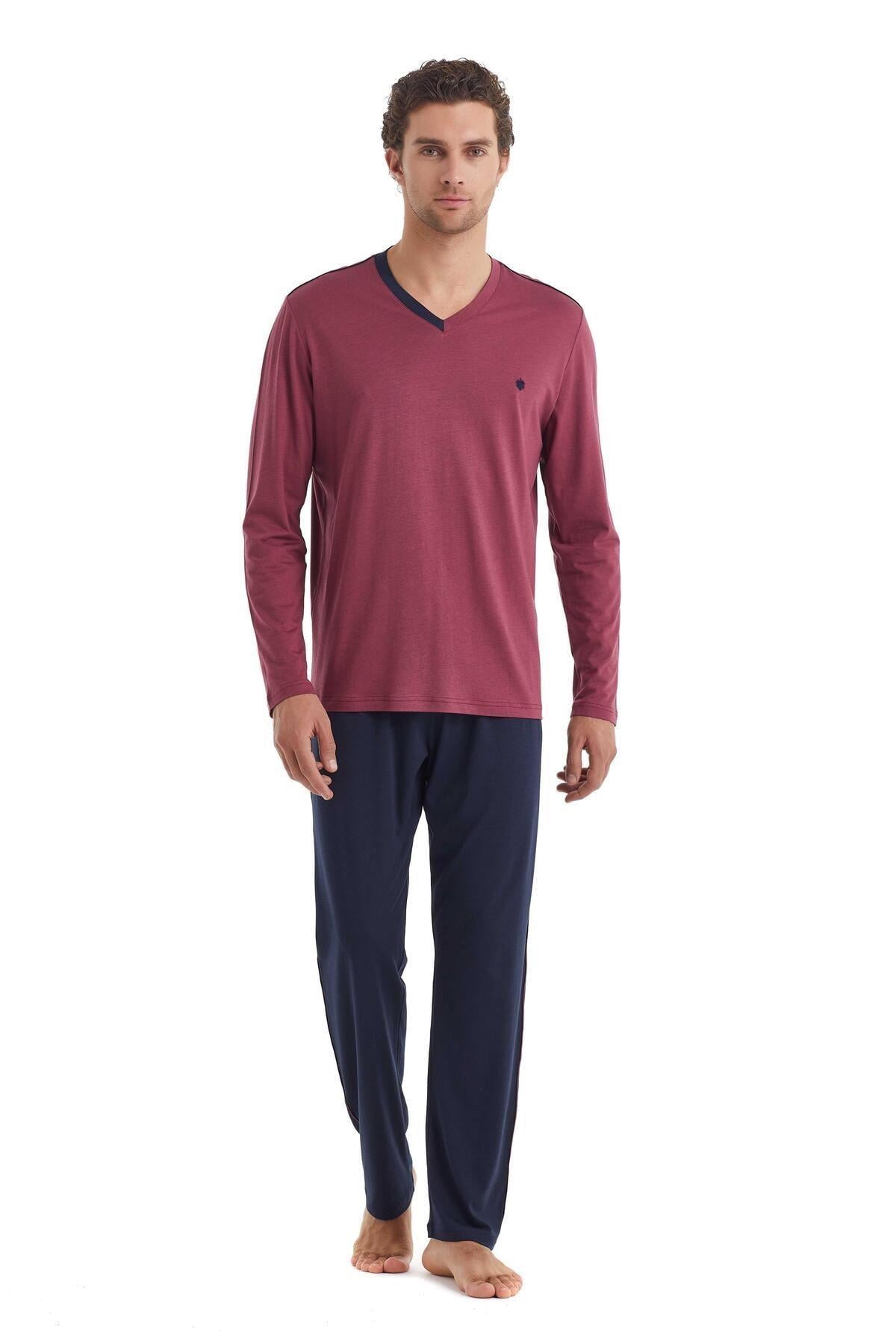 Blackspade Erkek Uzunkol Pijama Takım BORDO KONFEKSİYON BLACKSPADE