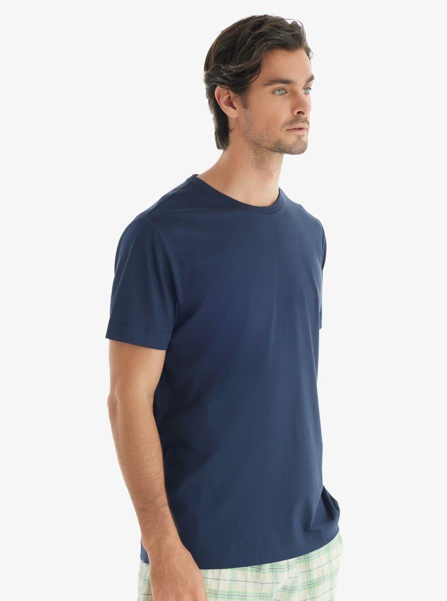 Blackspade Erkek Yuvarlak Yaka T-Shirt LACİVERT Erkek Tişört BLACKSPADE