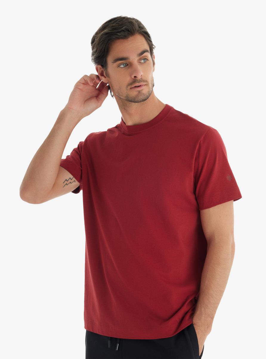 Blackspade Erkek Yuvarlak Yaka T-Shirt BORDO Erkek Tişört BLACKSPADE