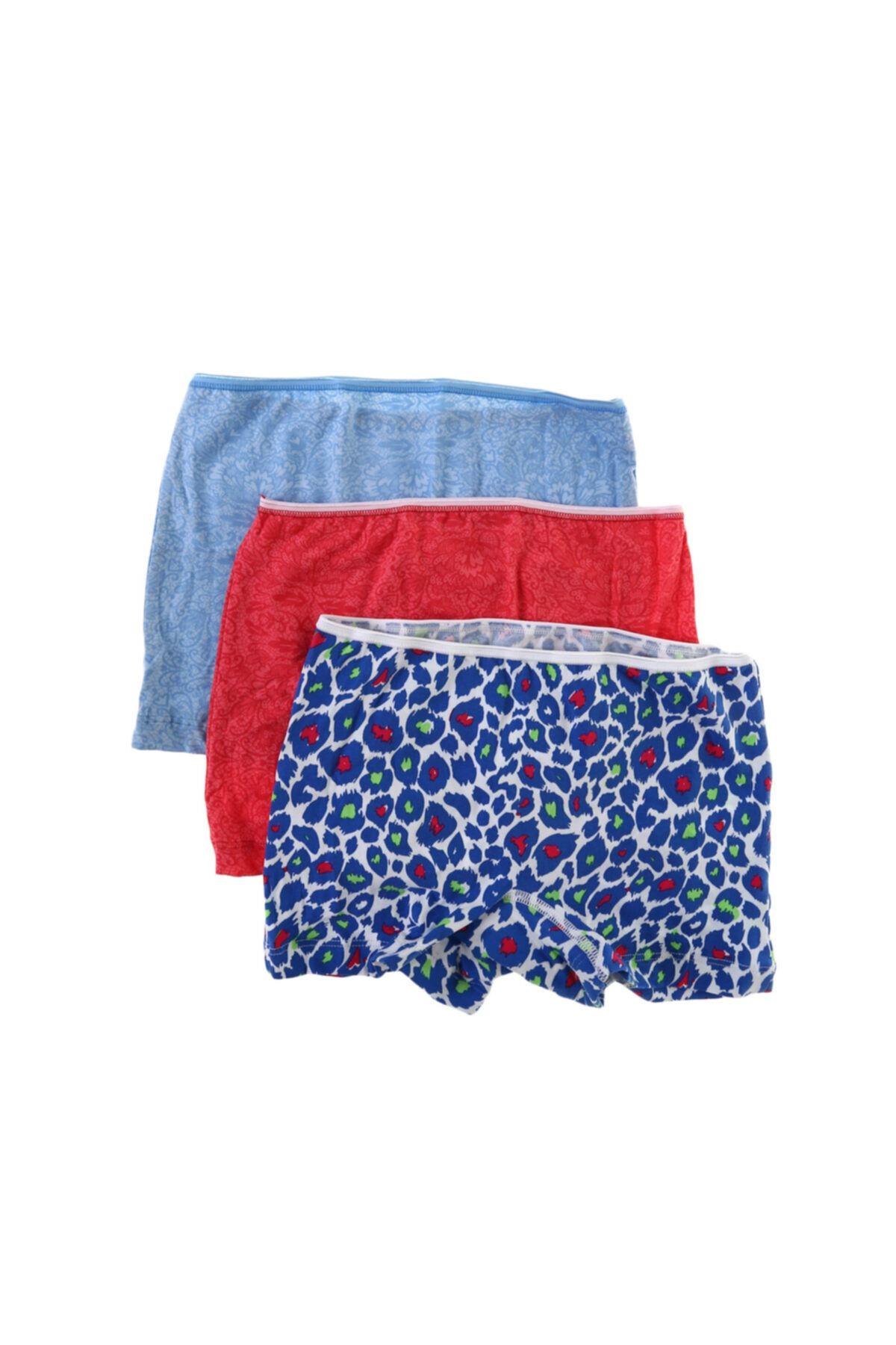 Blackspade Kız Çocuk Pamuklu 3'lü Boxer RENKLİ ÇAMAŞIR BLACKSPADE