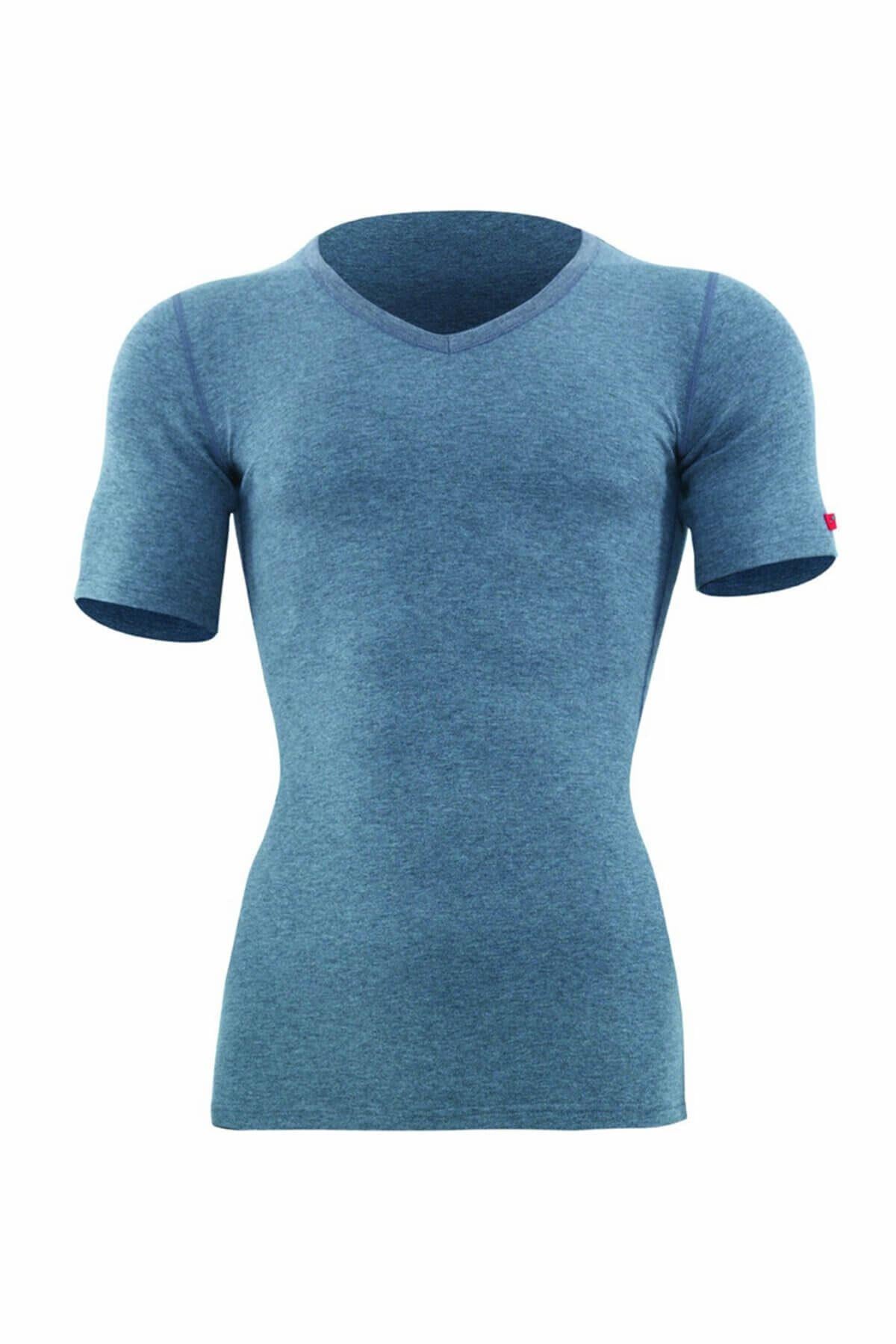 Blackspade Unisex 2. Seviye Kısakol V Yaka Termal Tişört GRİ MELANJ TERMAL BLACKSPADE