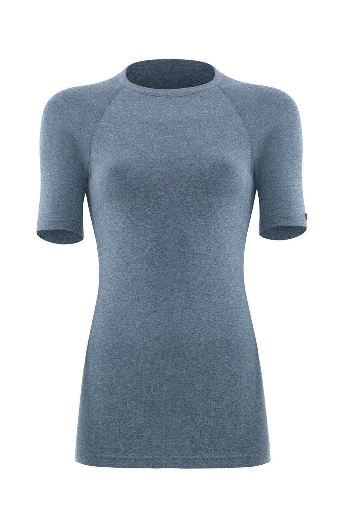 Blackspade Unisex 2.Seviye O Yaka Kısakol Termal Tişort GRİ MELANJ TERMAL BLACKSPADE