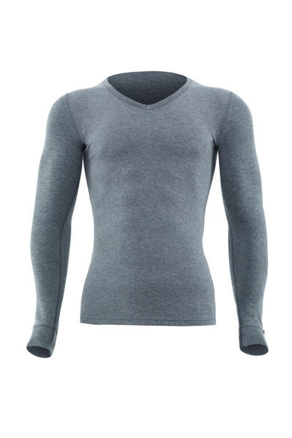 Blackspade Unisex 2. Seviye Uzunkol Termal Tişört GRİ MELANJ TERMAL BLACKSPADE